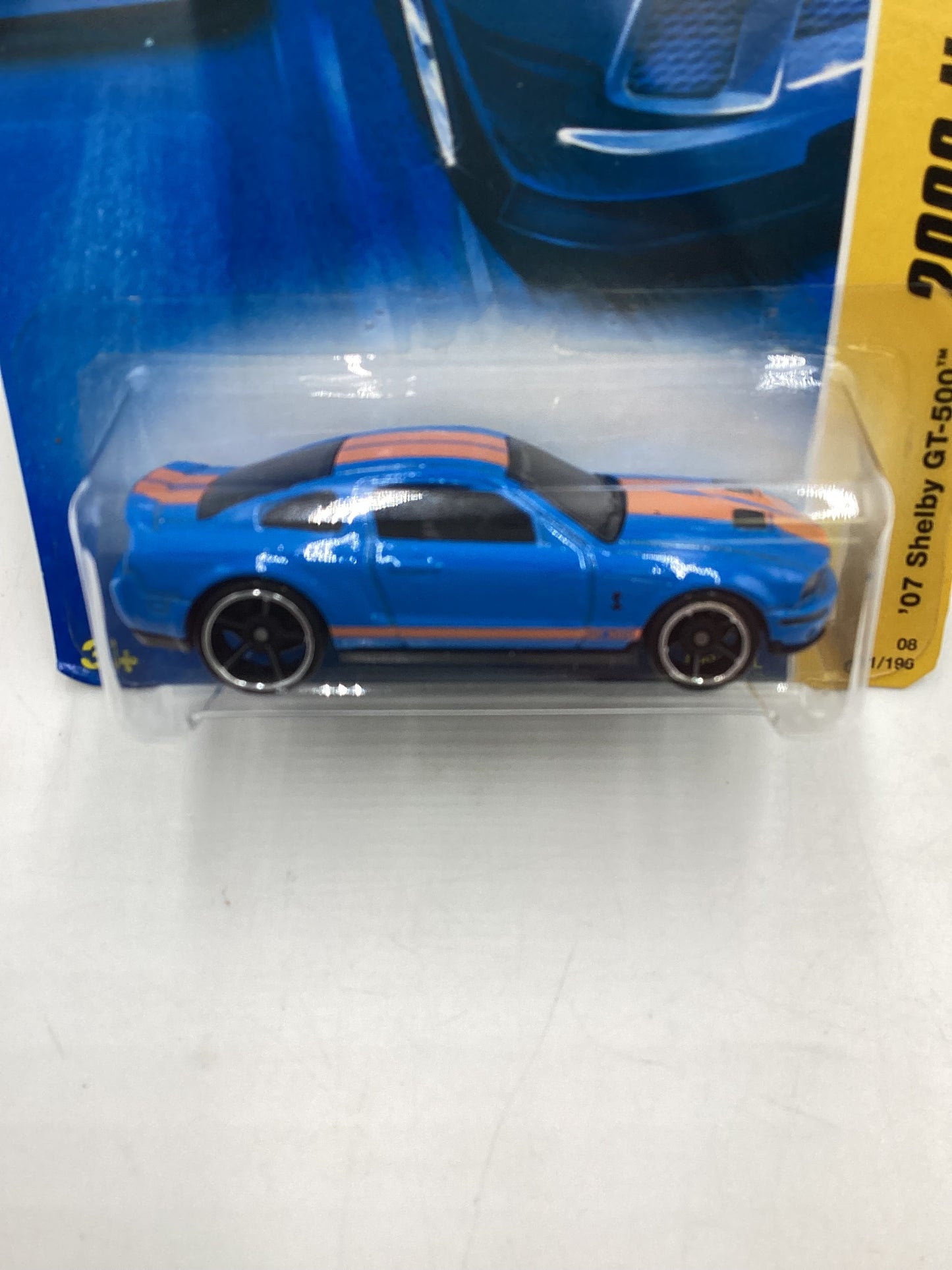 2008 Hot Wheels New Models #001 07 Shelby GT-500 Blue 24G