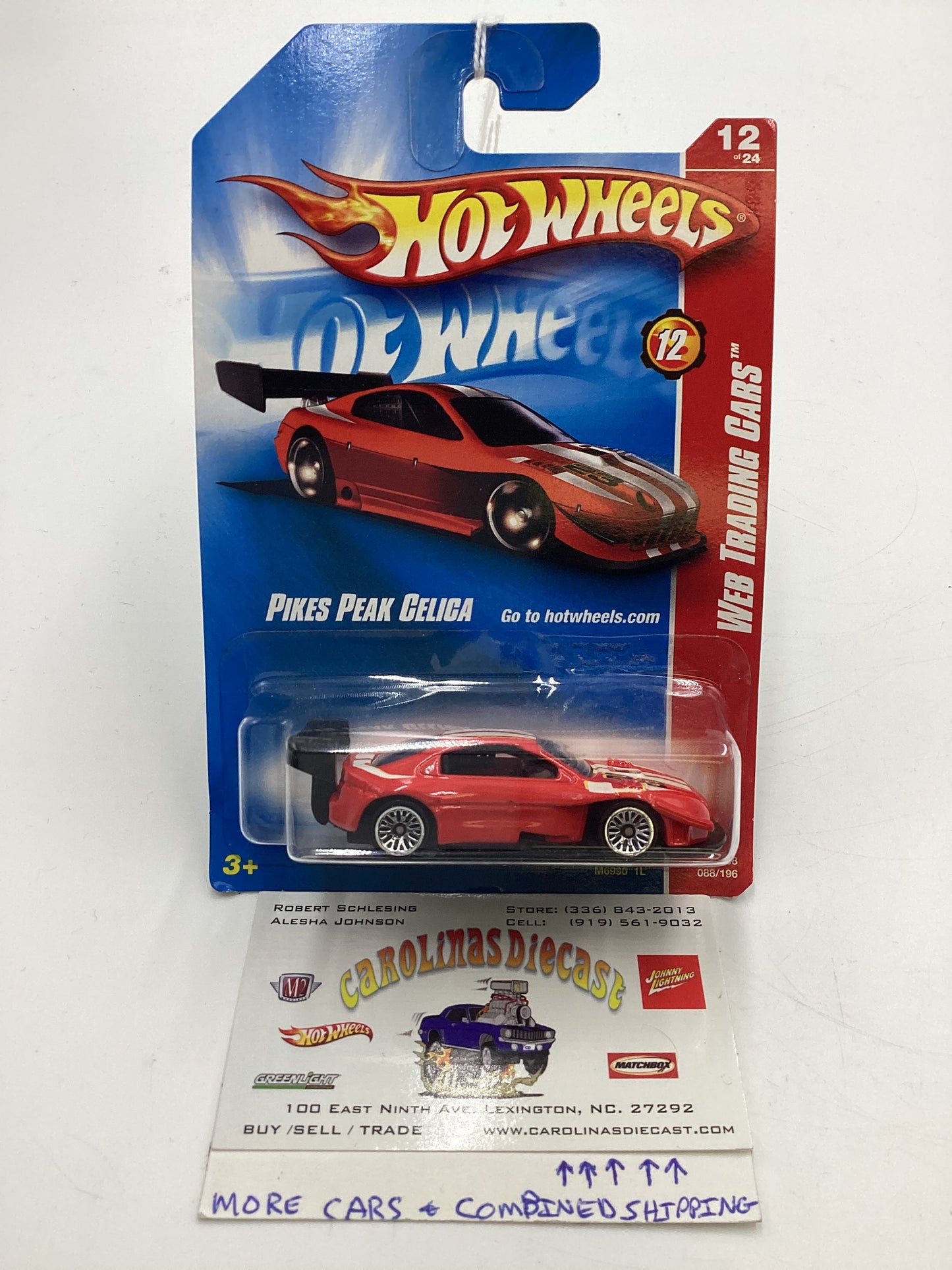 2008 Hot Wheels Web Trading Cars #88 Pikes Pike Celica Red 61A