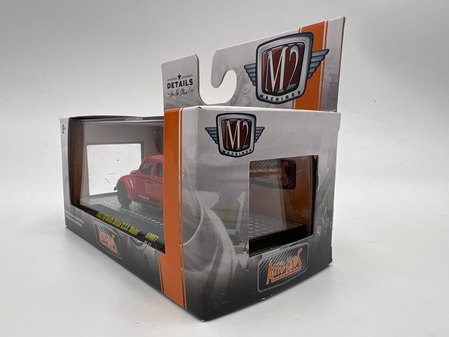 M2 Machines Auto-Mods 1953 VW Beetle Deluxe U.S.A. Model Red AM07