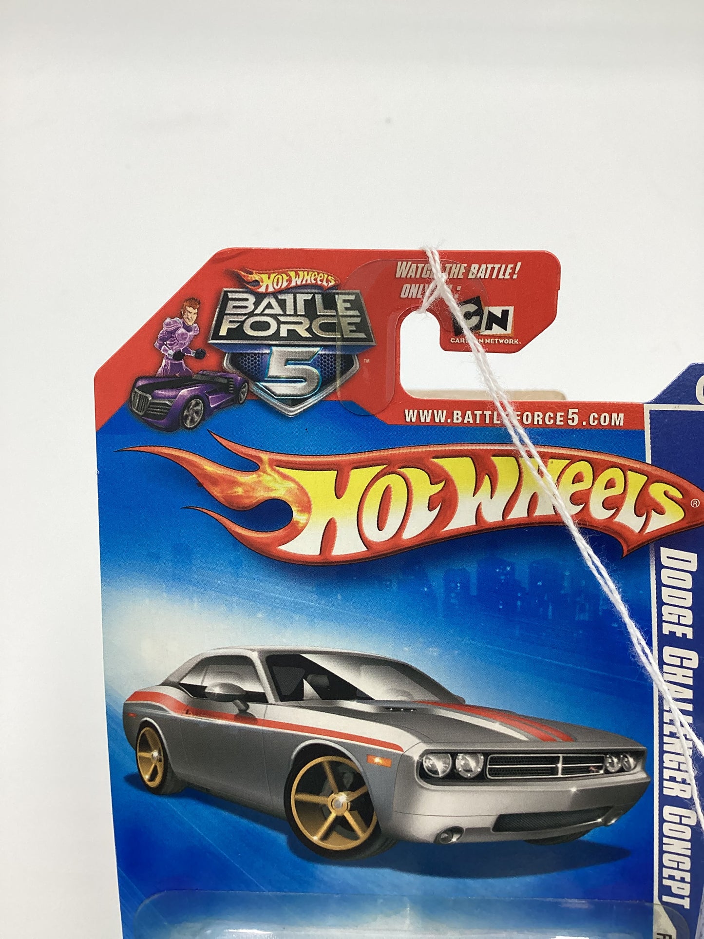 2009 Hot Wheels #128 Dodge Challenger Concept FTE faster than ever Silver Battle Force Card 44C