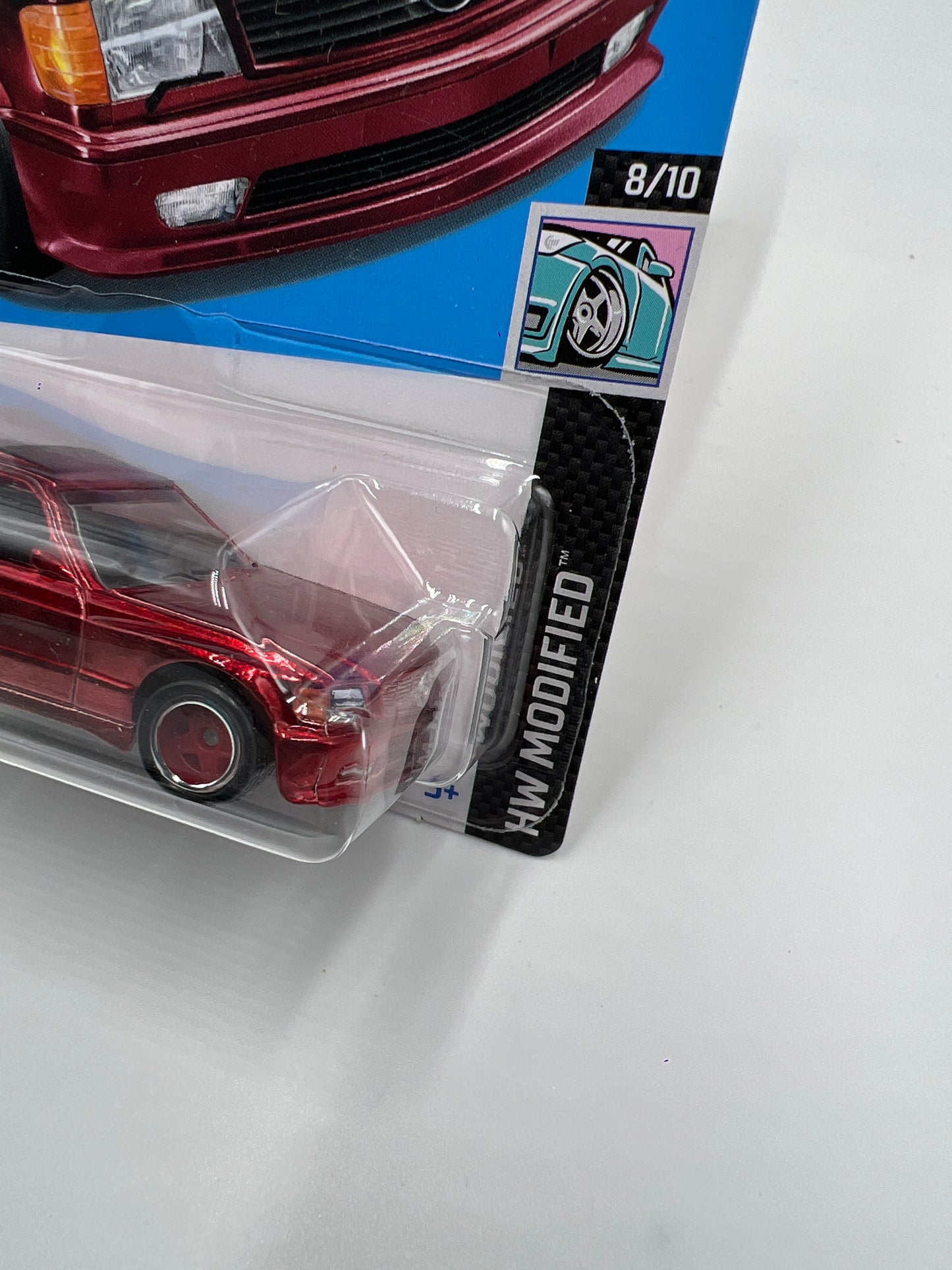 2024 Hot Wheels Super Treasure Hunt #82 89 Mercedes-Benz 560 SEC AMG Red W/Protector