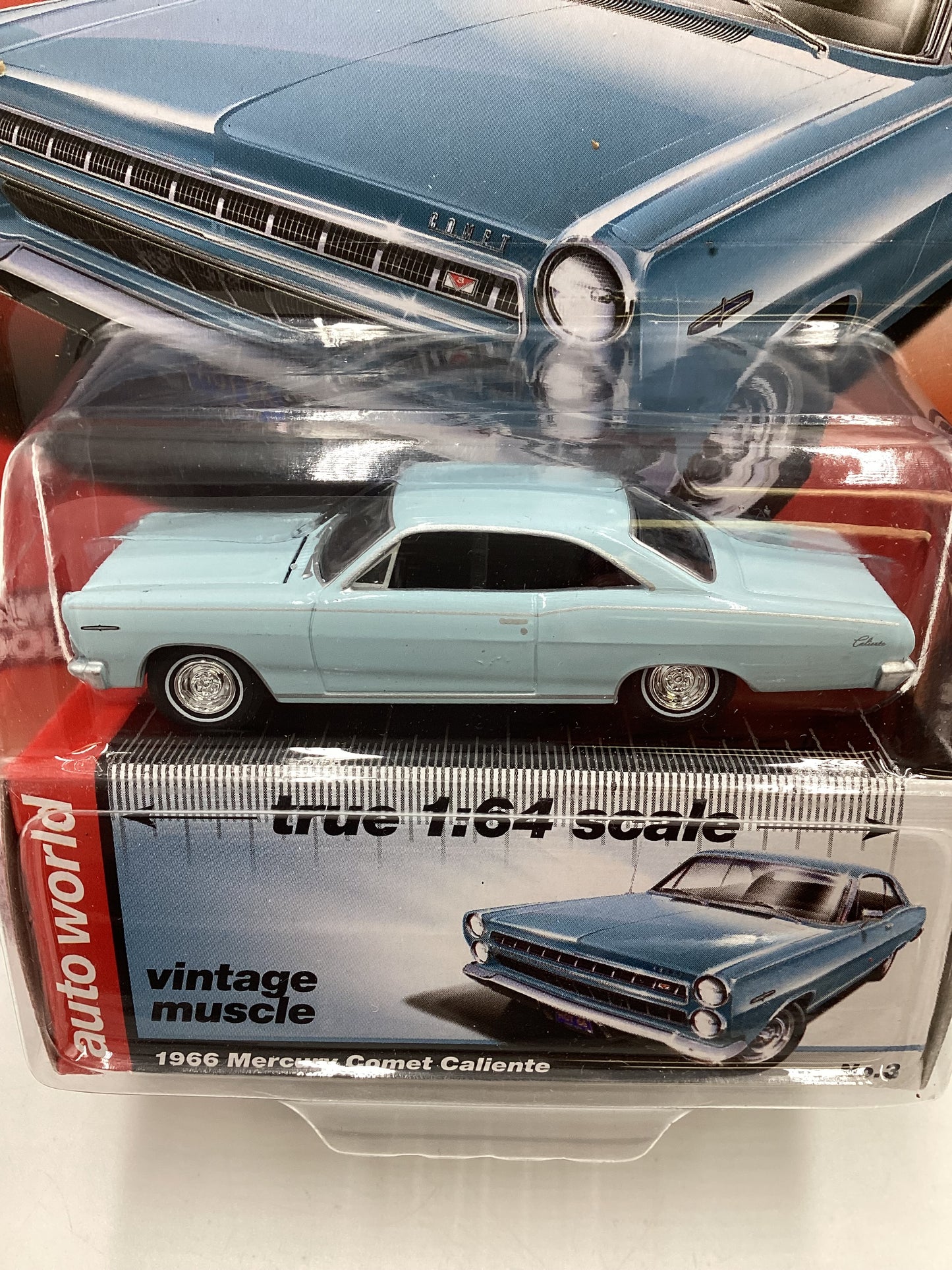 Auto World AW Vintage Muscle Series 3 Release 3 1966 Mercury Comet Caliente Light Blue 184E