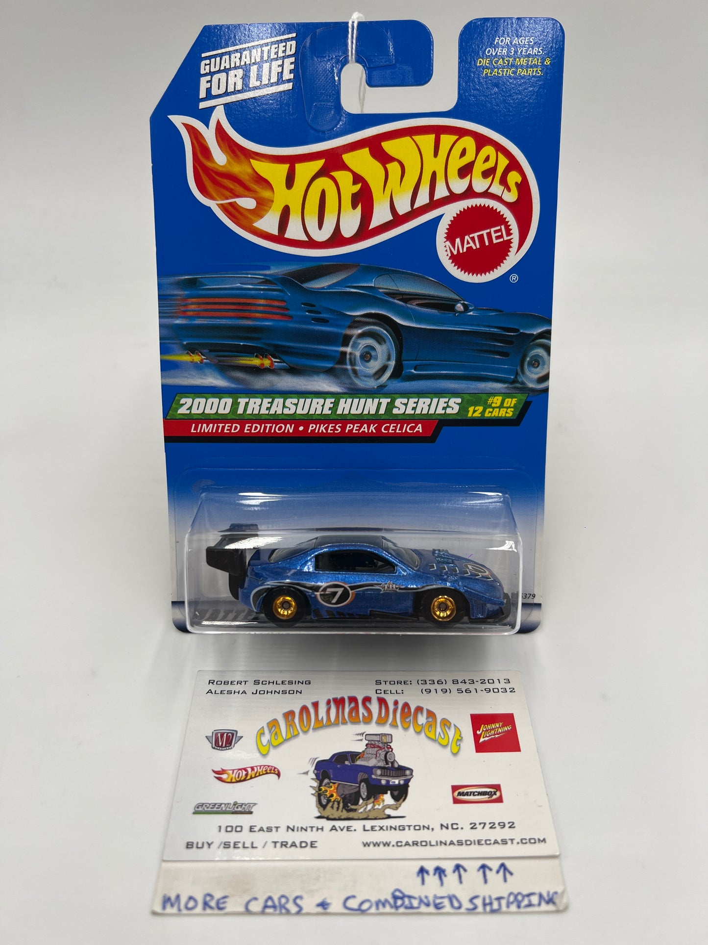 2000 Hot Wheels Treasure Hunt Real Riders #57 Pikes Peak Celica Blue 277C
