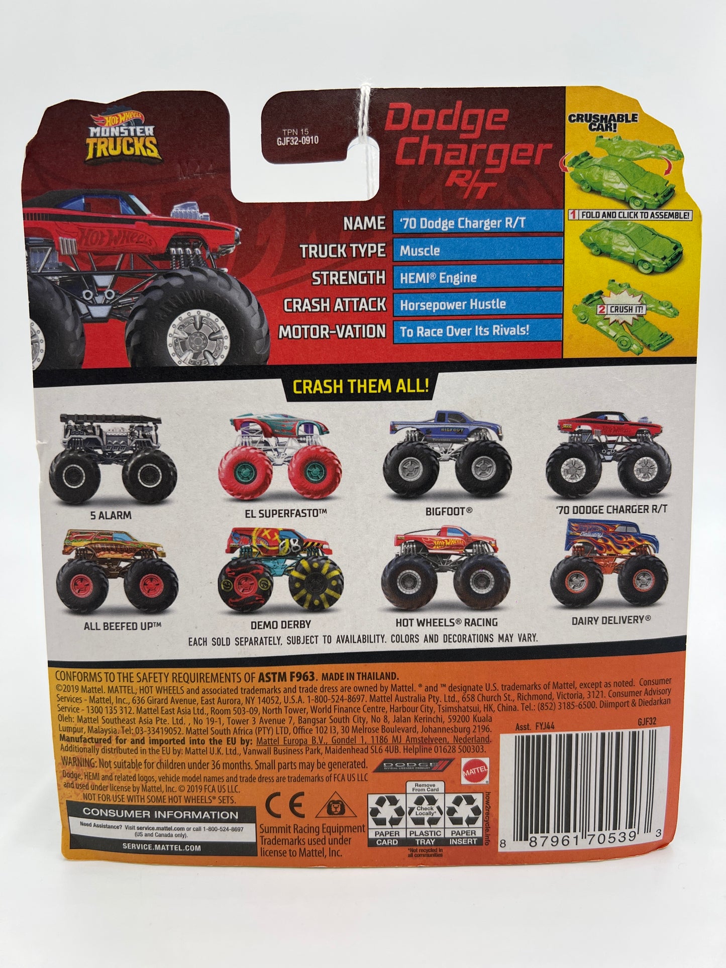 Hot Wheels Monster Trucks HW Metro #18 Dodge Charger R/T