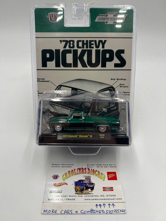 M2 Machines Chevy Trucks 1978 Chevrolet Silverado 30 Green HS48