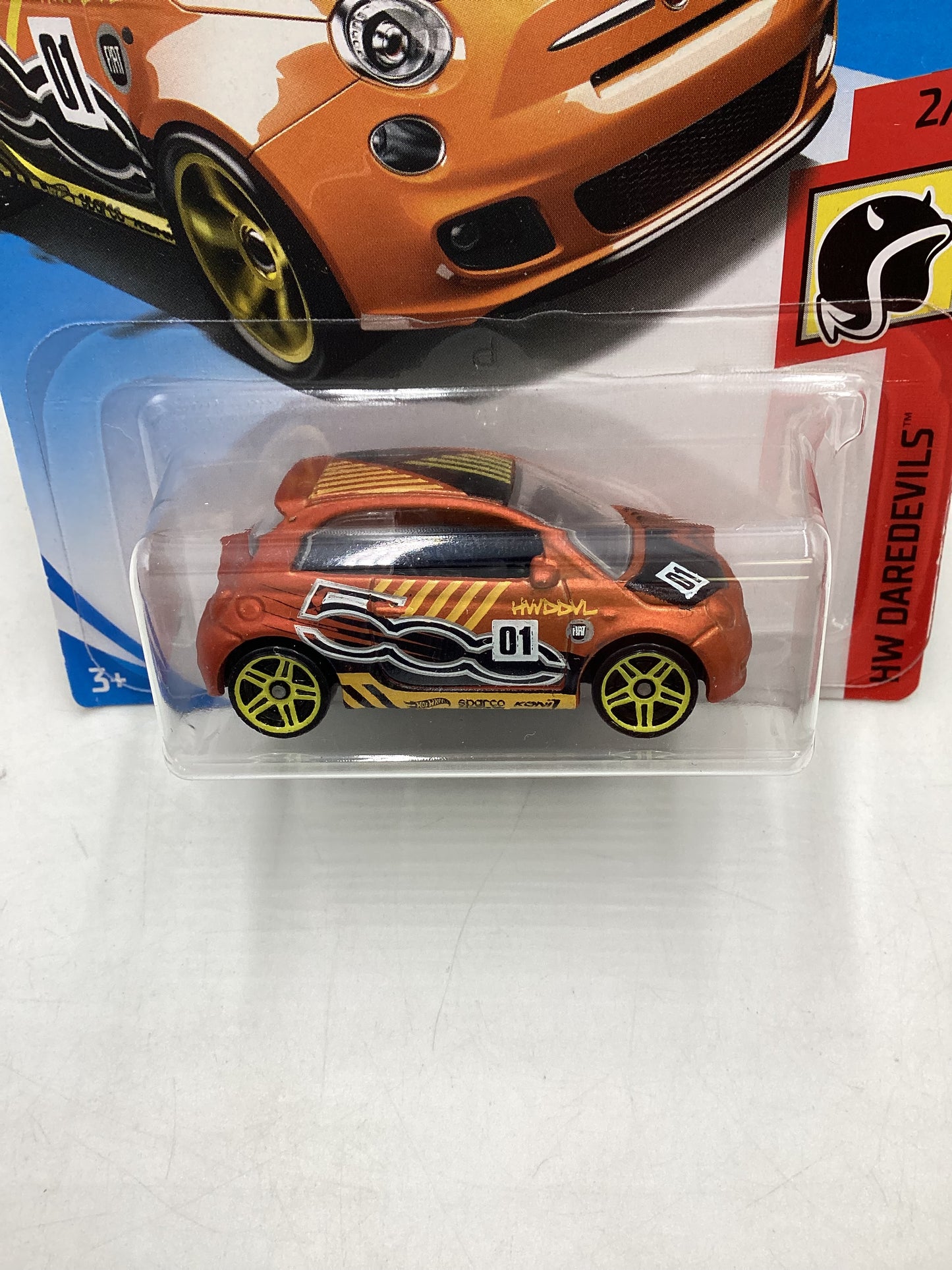 2018 Hot Wheels Fiat 500 Orange chase 240A