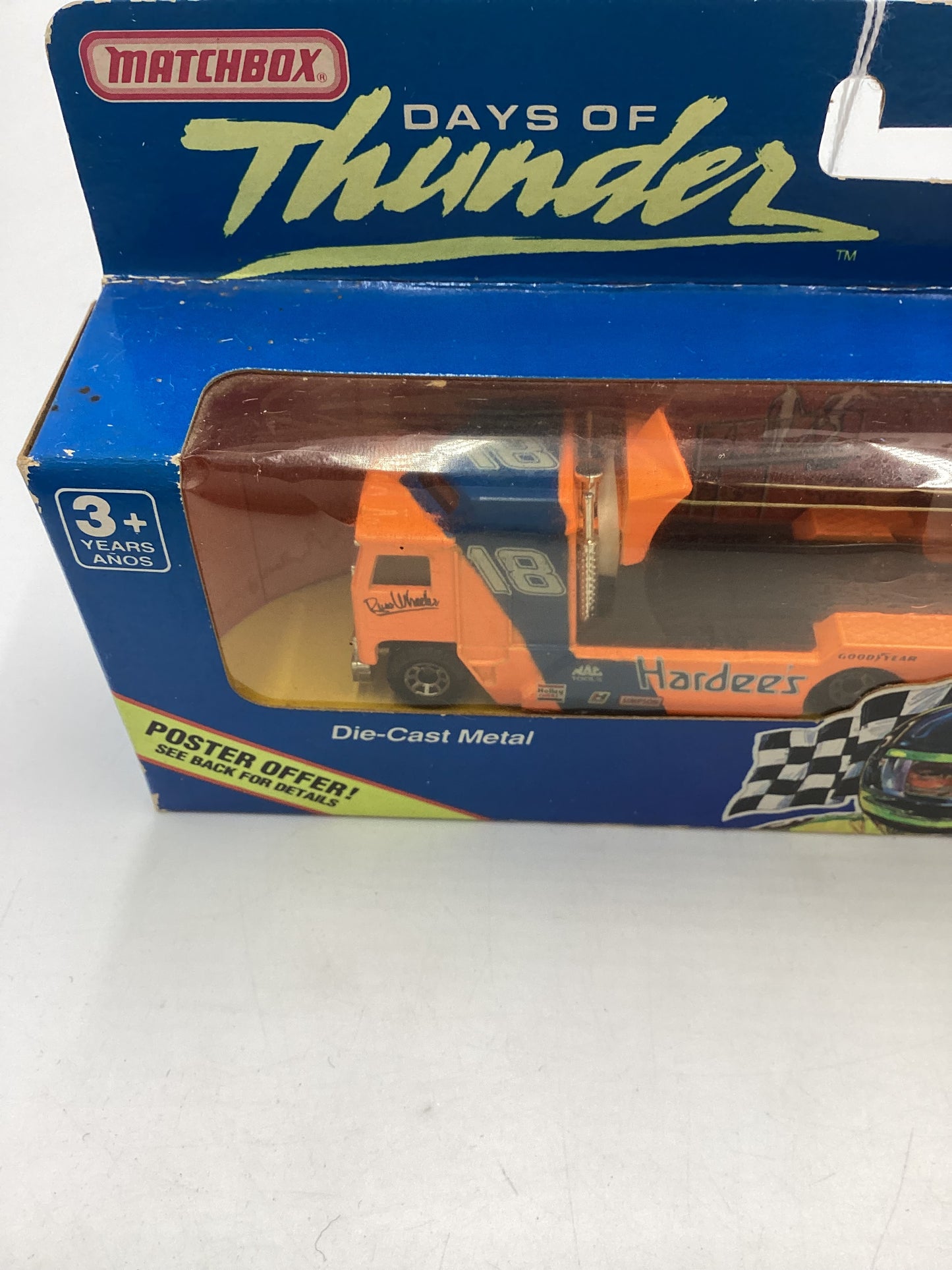 Matchbox Days of Thunder #32530 Race Car Transporter Hardees SR