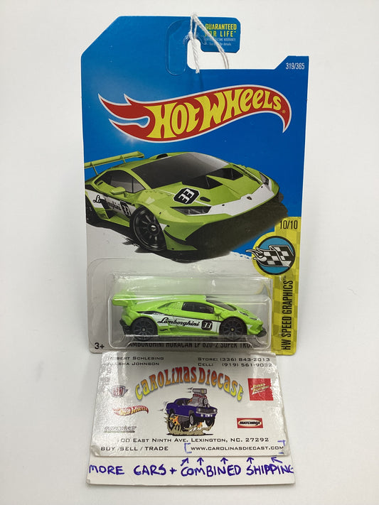 2017 Hot wheels #319 Lamborghini Huracan LP 620-2 Super Trofeo Green 101C