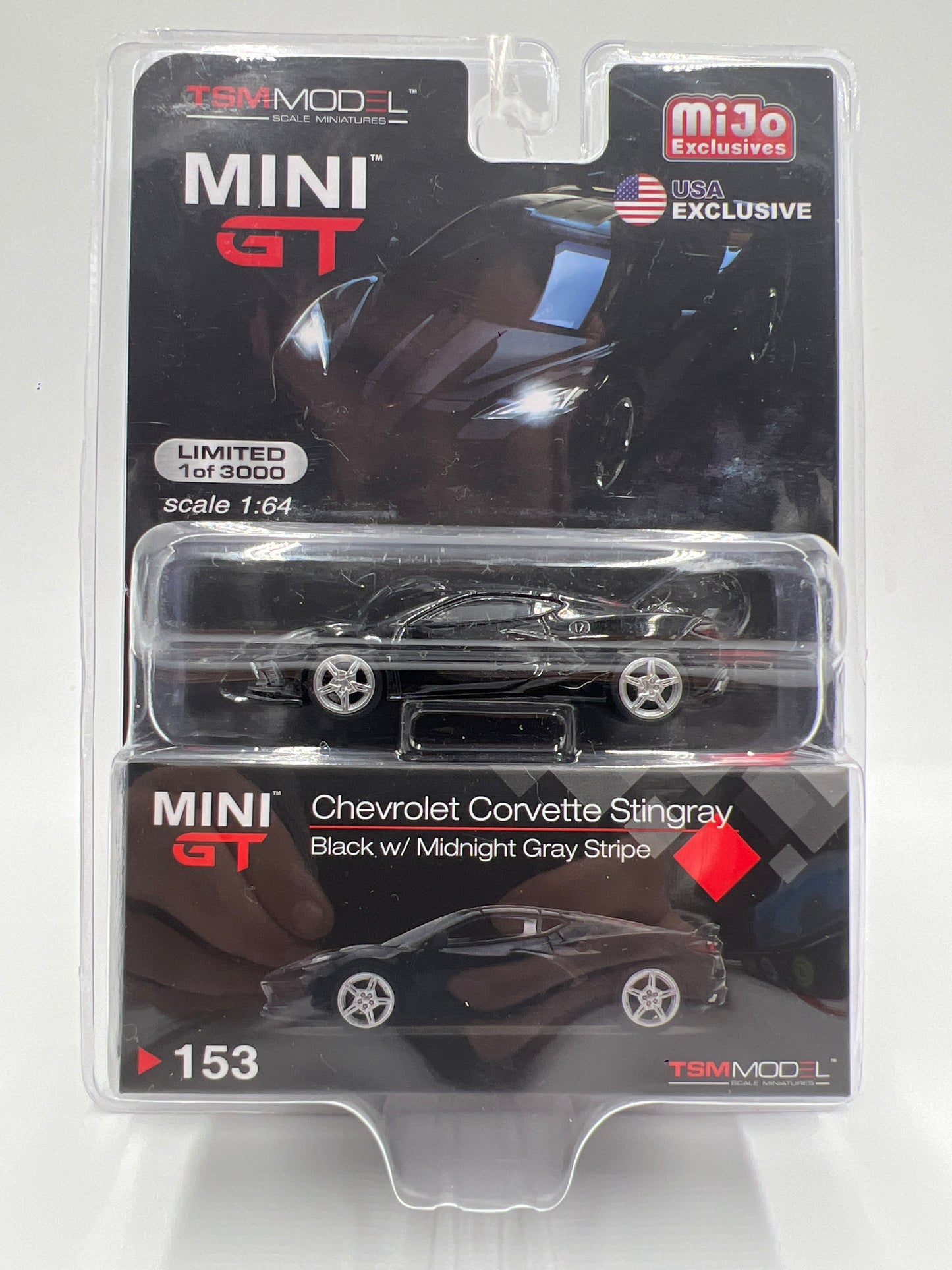 Mini GT Mijo Exclusives #153 Chevrolet Corvette Stingray Black