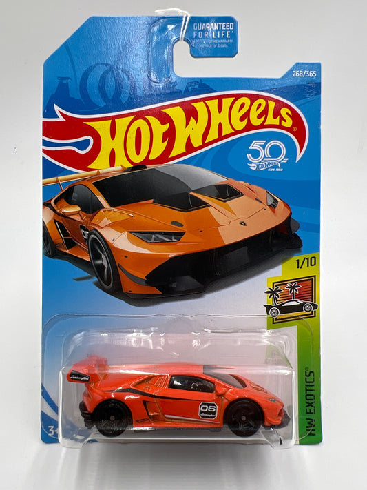 2018 Hot Wheels Exotics #268 Lamborghini Huracan LP 620-2 Super Trofeo Orange 101E