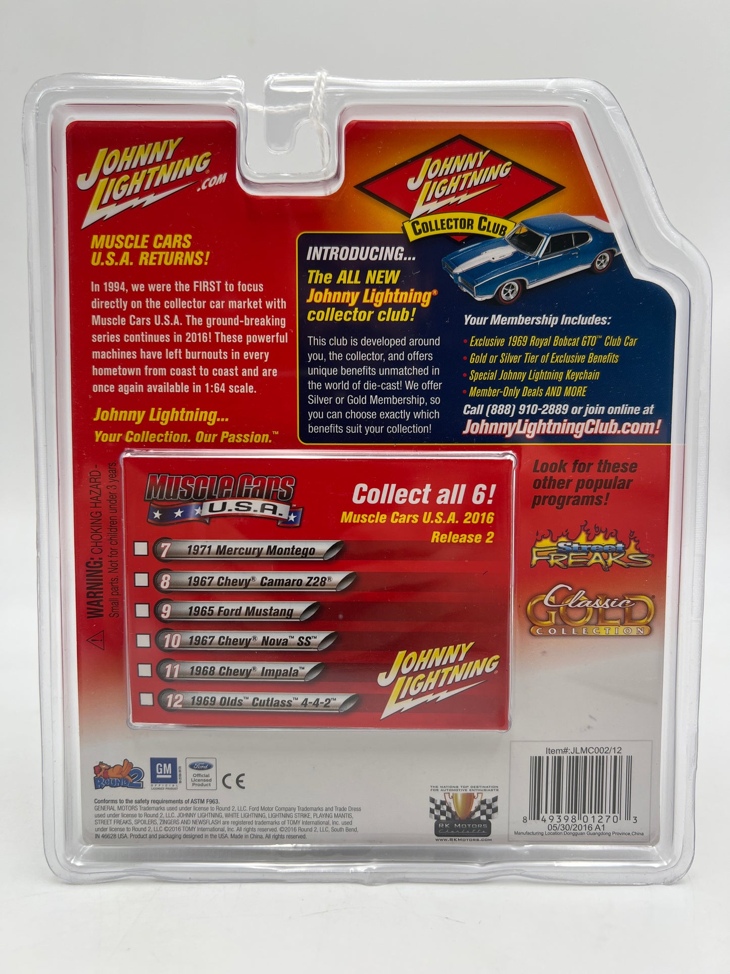 2016 Johnny Lightning Walmart CHASE Muscle Cars USA 1967 Chevy Nova SS Red