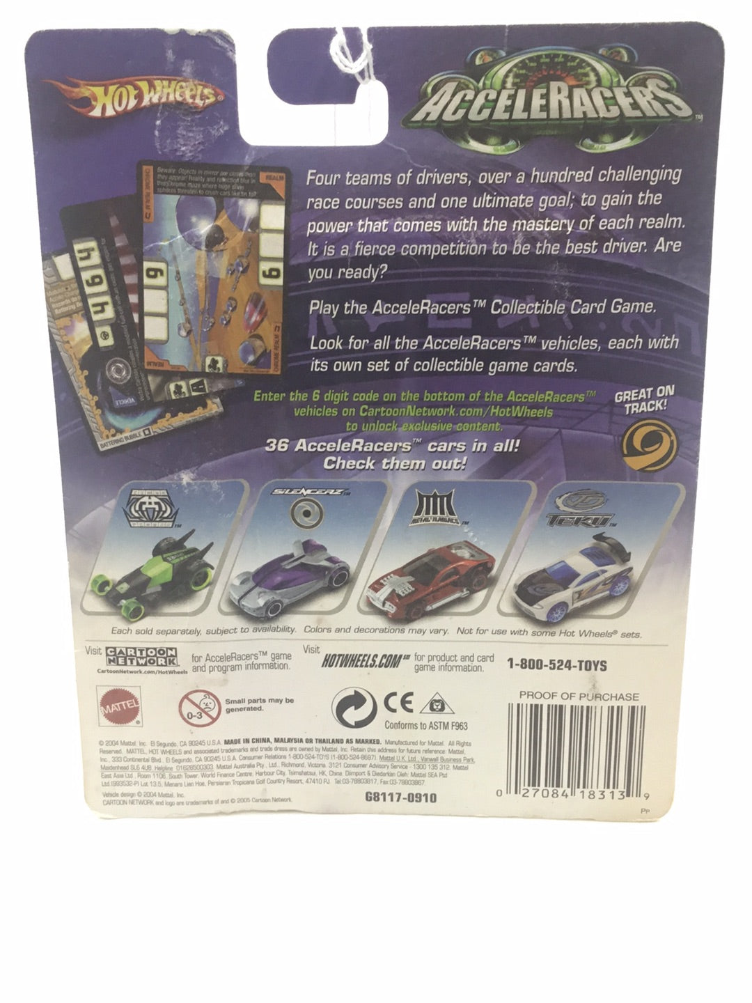 Hot wheels Acceleracers Silencerz Carbide 5 of 9 US card (Bad Card