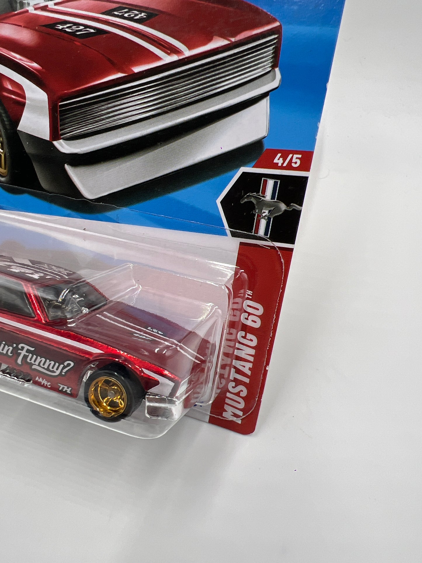 2025 Hot Wheels Super Treasure Hunt #175 71 Mustang Funny Car Red W/Protector