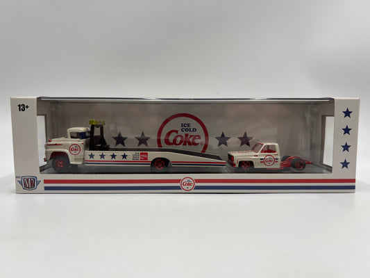 M2 Machines Auto Haulers CHASE Coke 1958 Chevrolet Spartan LCF & 1976 GMC Sierra Grande 15 Custom TW25