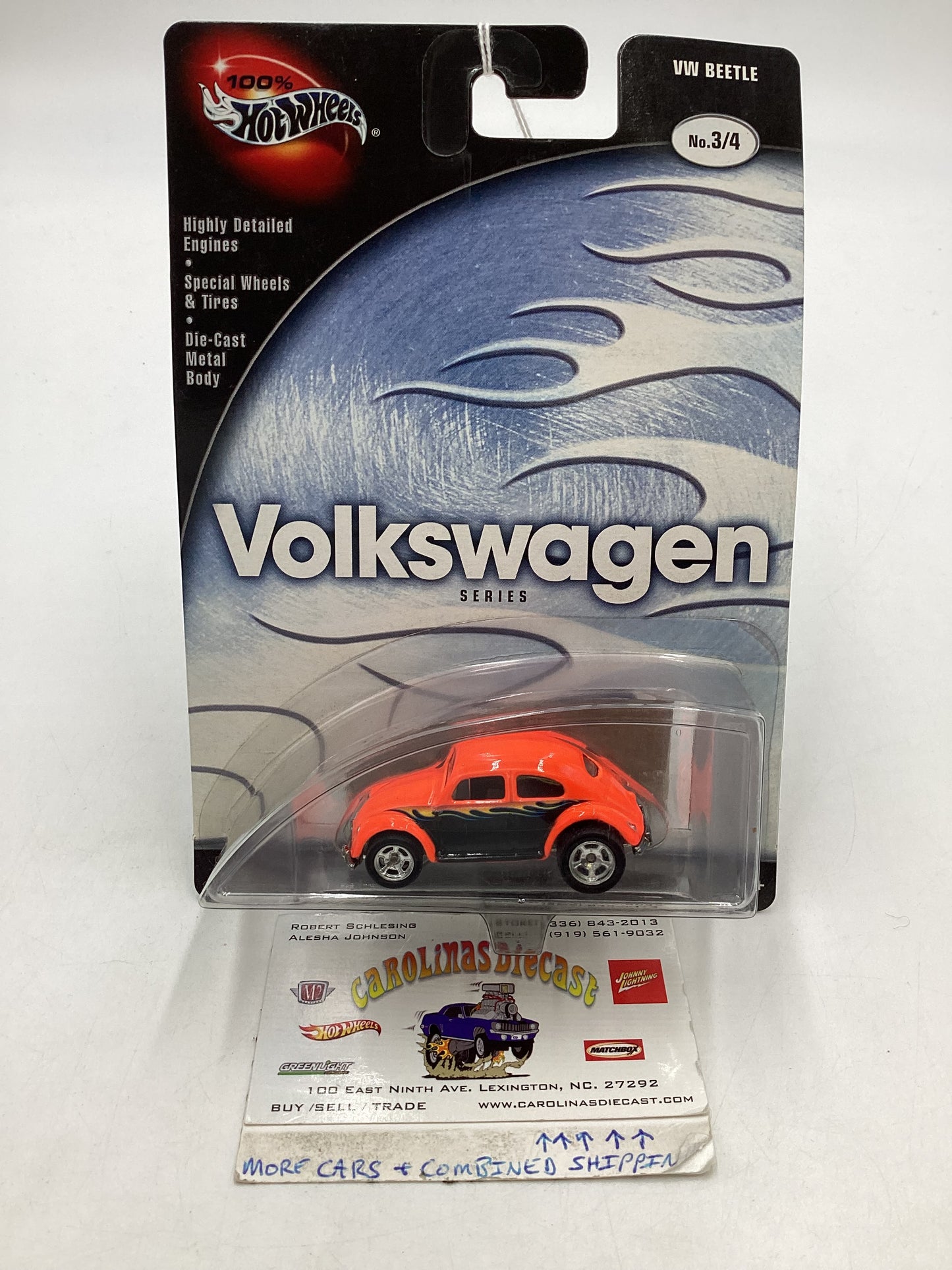 Hot Wheels 100% Volkswagen Series #3 VW Beetle Orange/Black