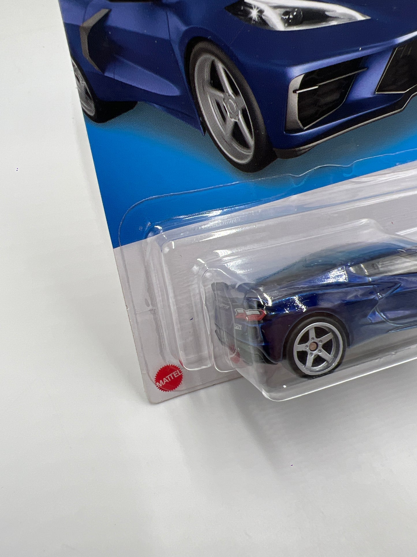 2022 Hot Wheels Super Treasure Hunt #106 2020 Corvette Blue W/Protector