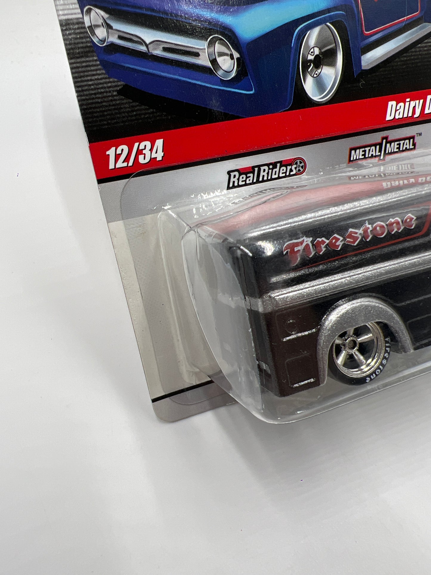 2010 Hot Wheels Premium Slick Rides #12 Dairy Delivery Firestone Black/Silver SR