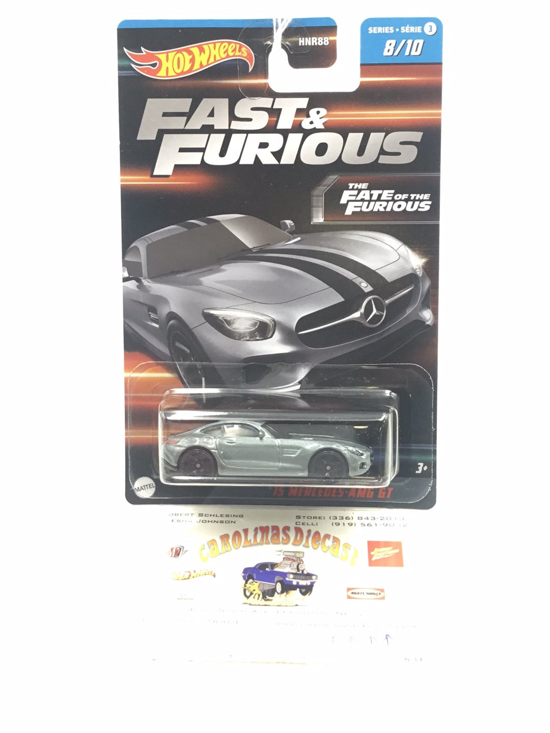 2023 hot wheels fast and furious Series 3  #8 15 Mercedes AMG GT LL3