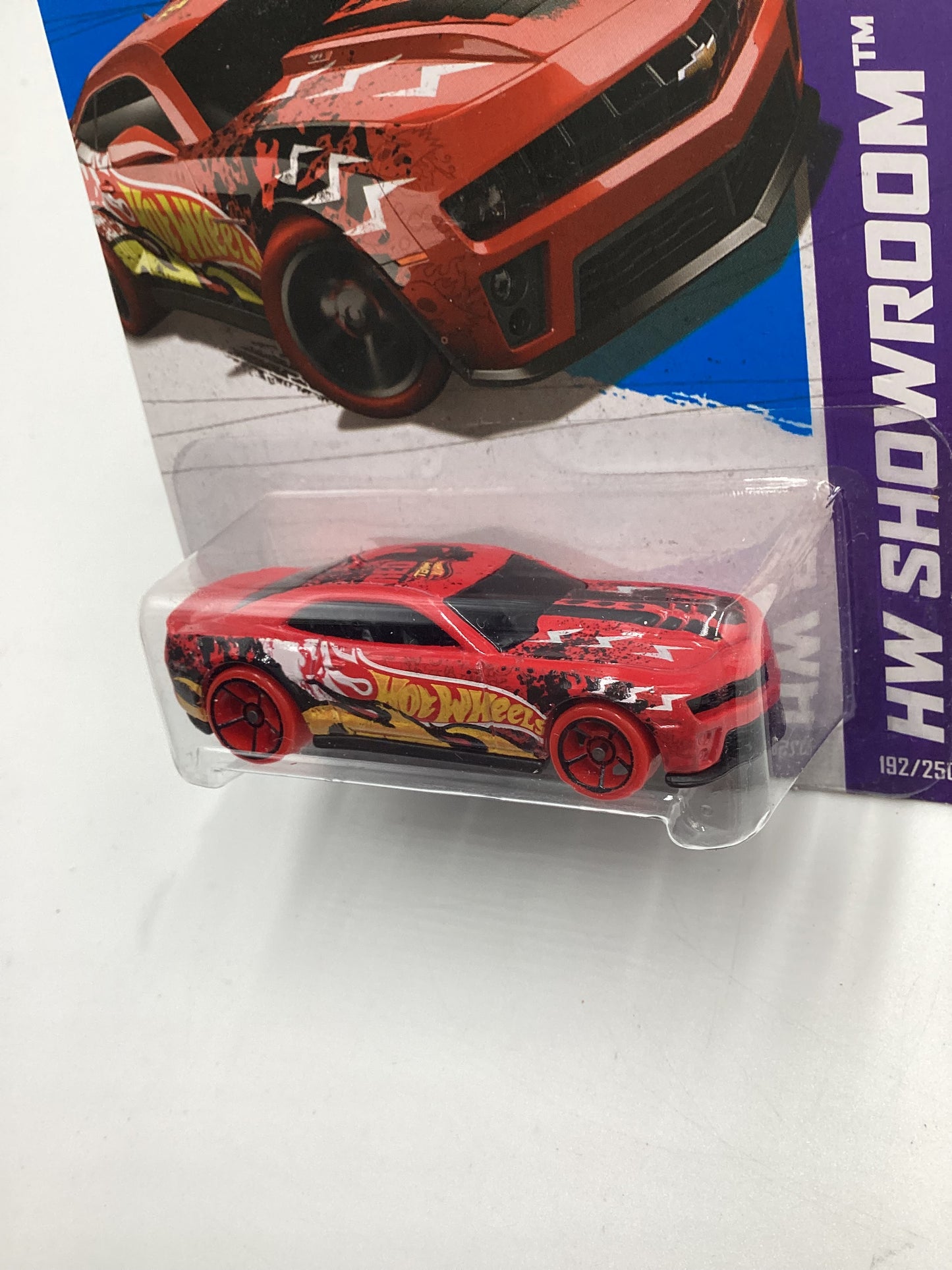 2013 Hot Wheels #192 12 Camaro ZL1 Red Solid Wheels 7B