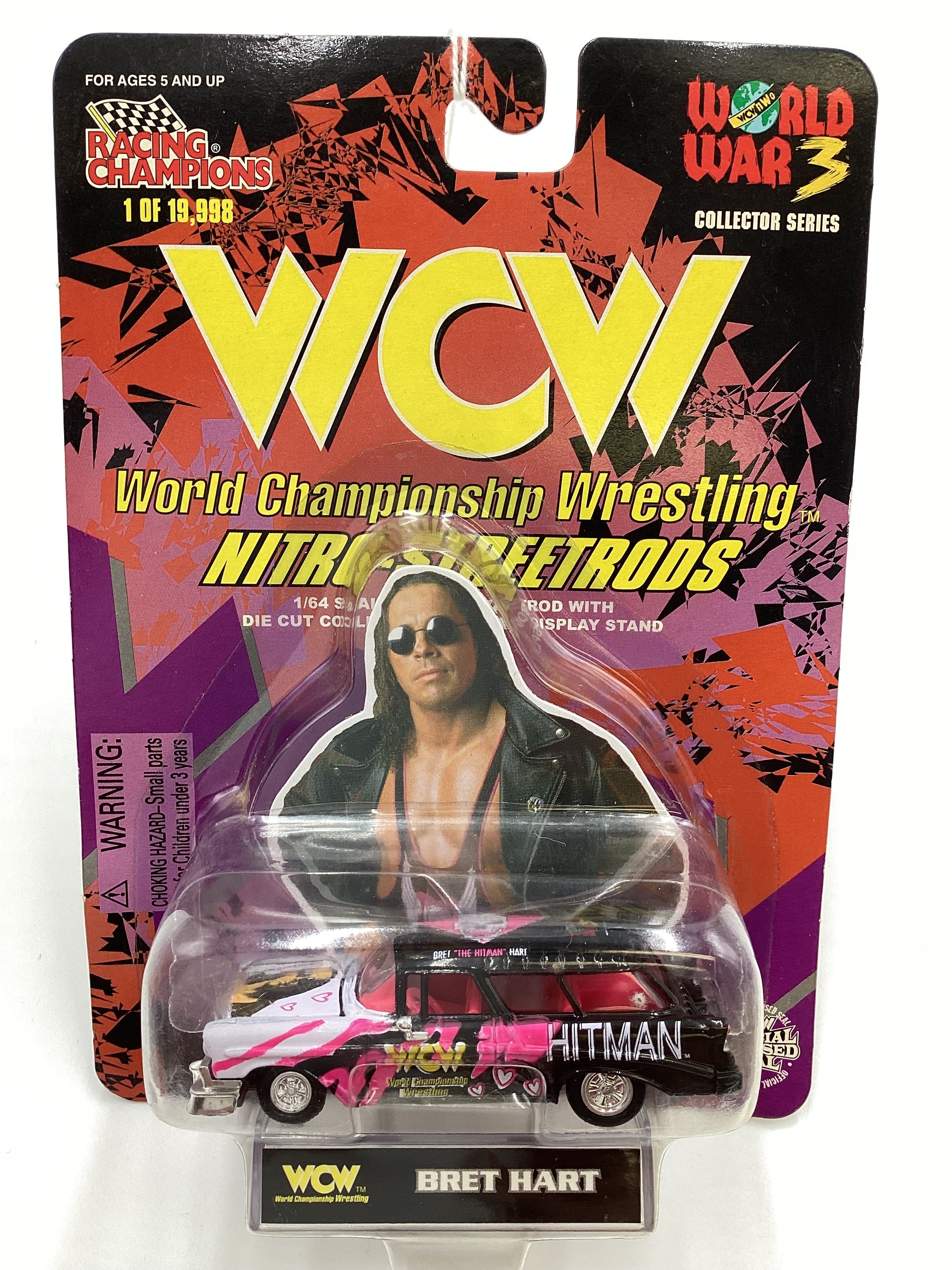 Racing Champions WCW Nitro Streetrods Bret Hart 56 Chevy Nomad