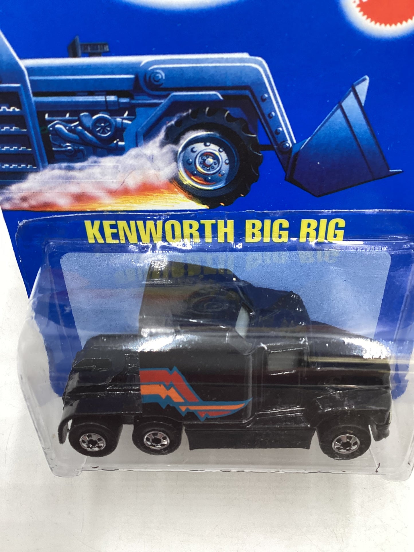 Hot Wheels Blue Card Collector No. 76 Kenworth Big Rig Black BW Wheels