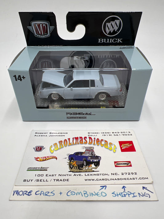 2025 M2 Machines Detroit Muscle 1987 Buick Regal Limited Light Blue R86