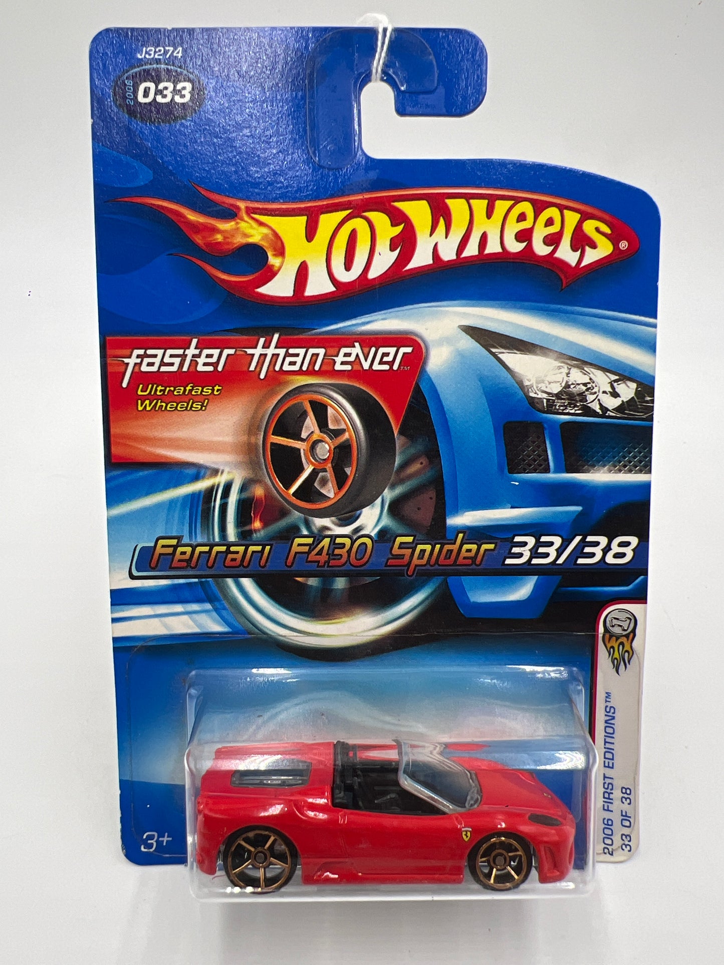 2006 Hot Wheels First Editions #033 Faster Than Ever Ferrari F430 Spider Red