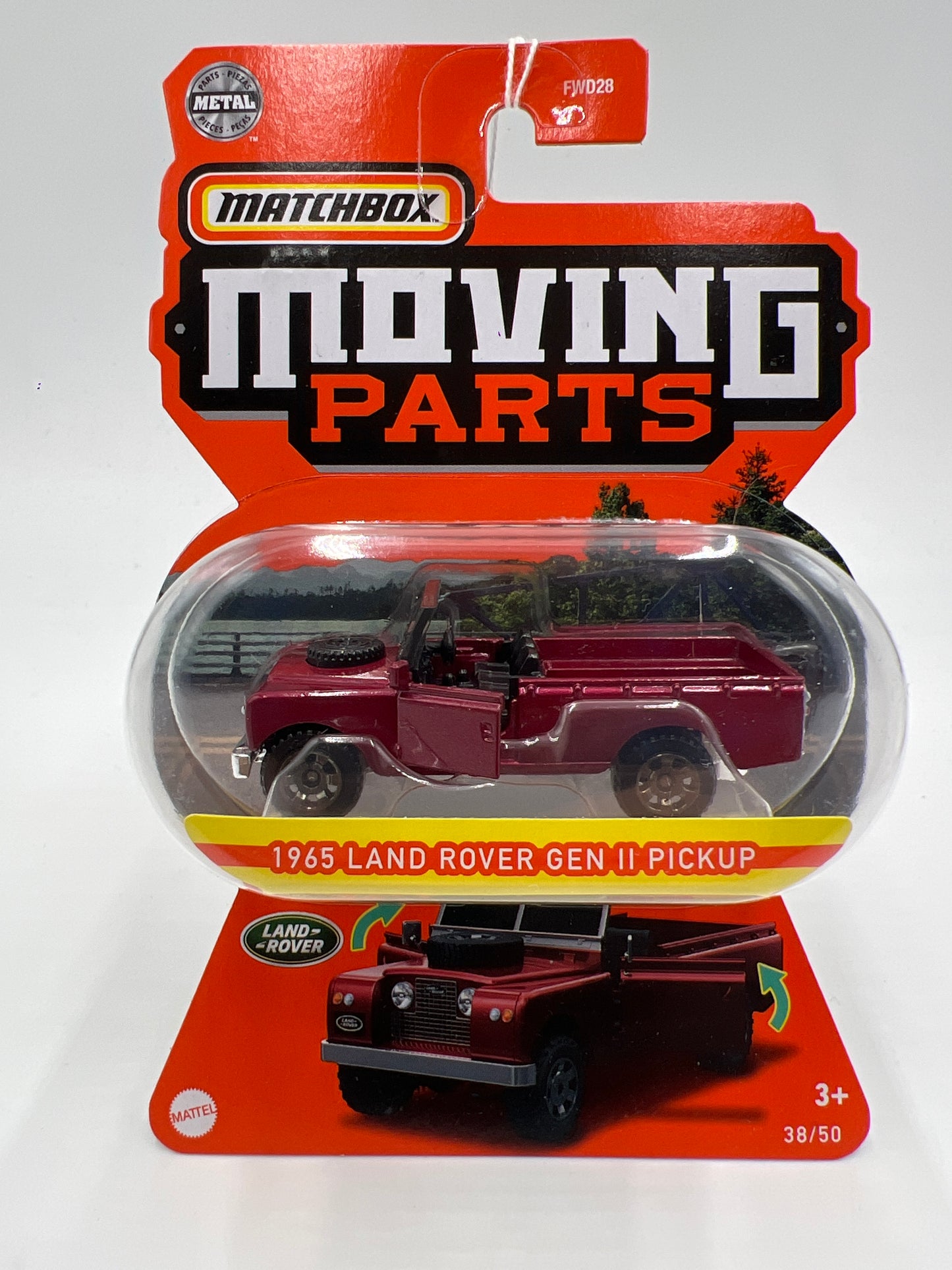 Matchbox Moving Parts #38 1965 Land Rover Gen II Pickup Red 162C