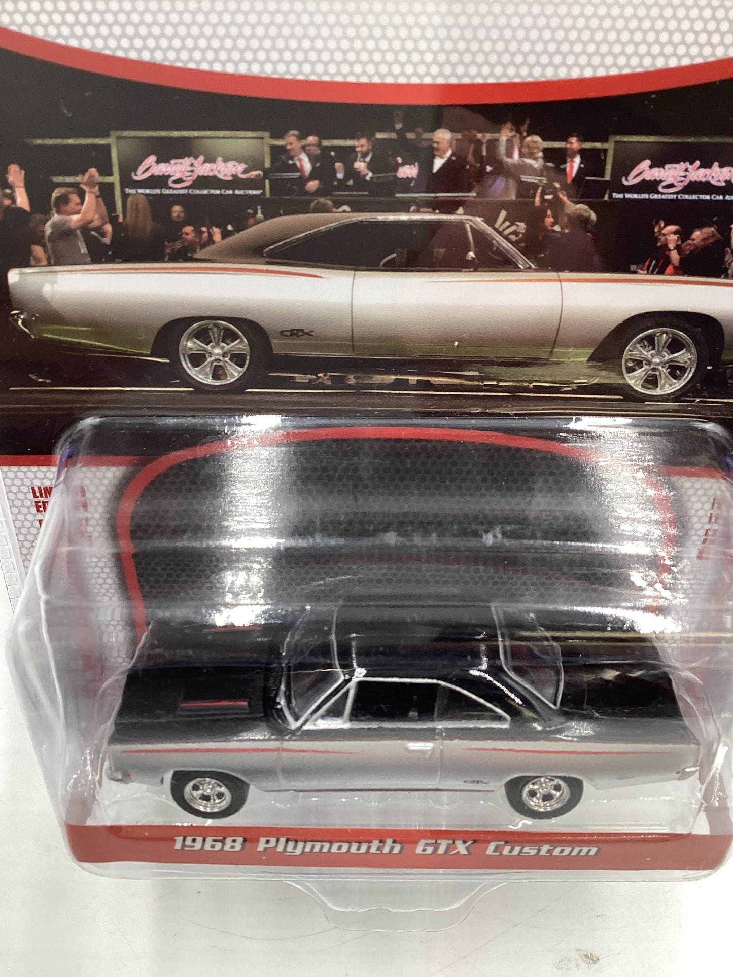 Greenlight 50th Anniversary Barrett-Jackson Series 61968 PlymouthGTX Custom Silver/Black 179F