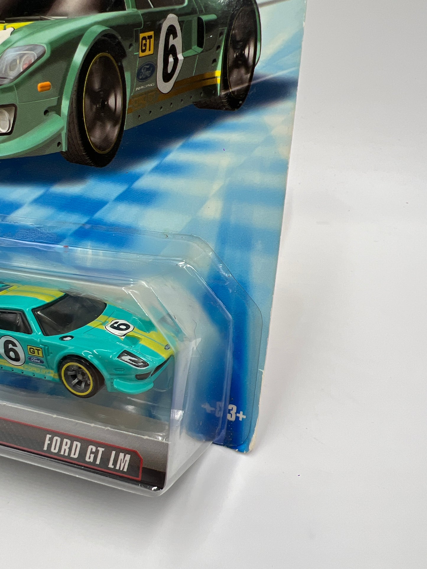 Hot Wheels Premium Speed Machines Ford GT LM Teal Card Not Perfect