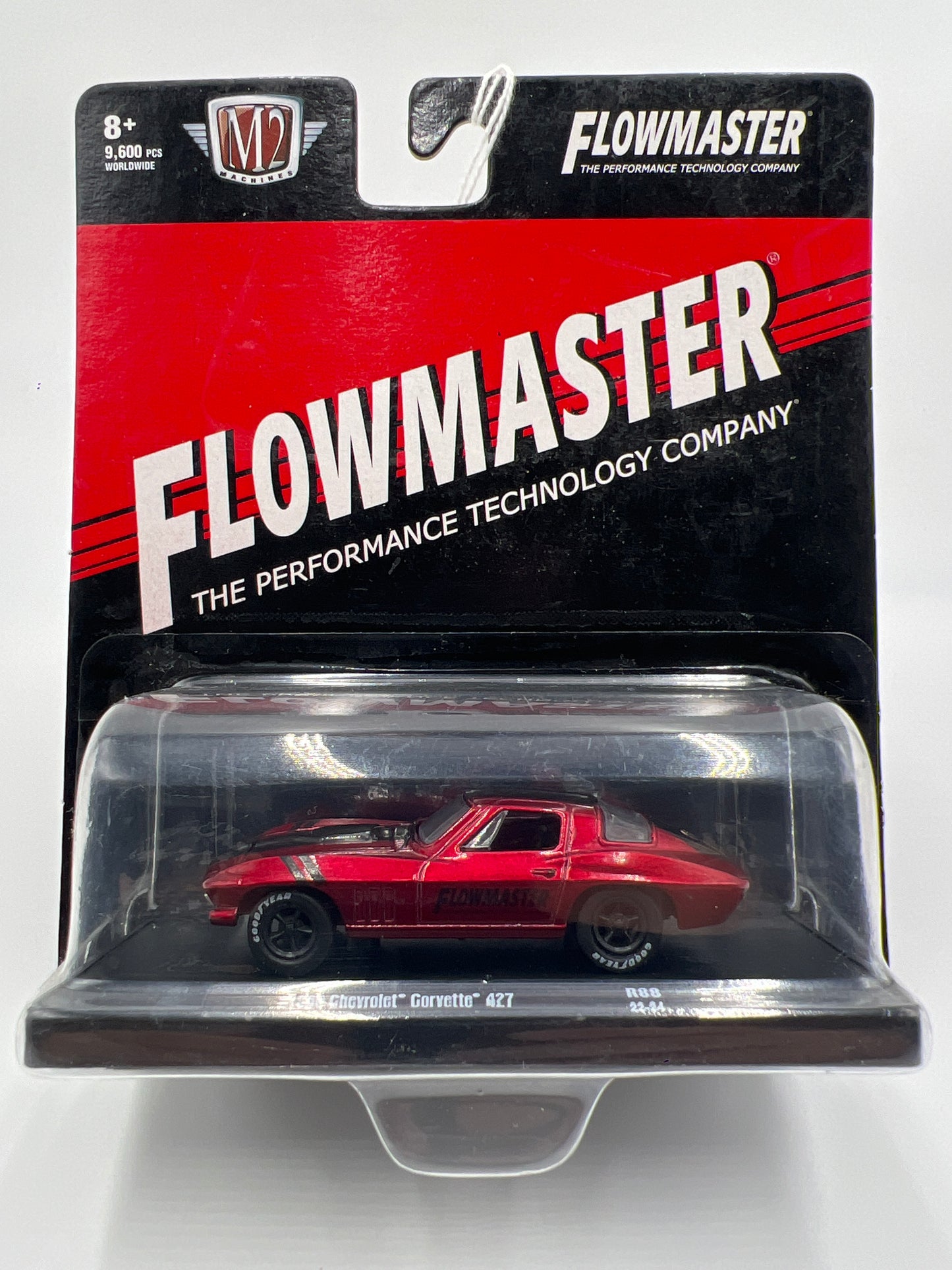 M2 Machines Auto Drivers 1966 Chevrolet Corvette 427 Red Flowmaster R88 191D