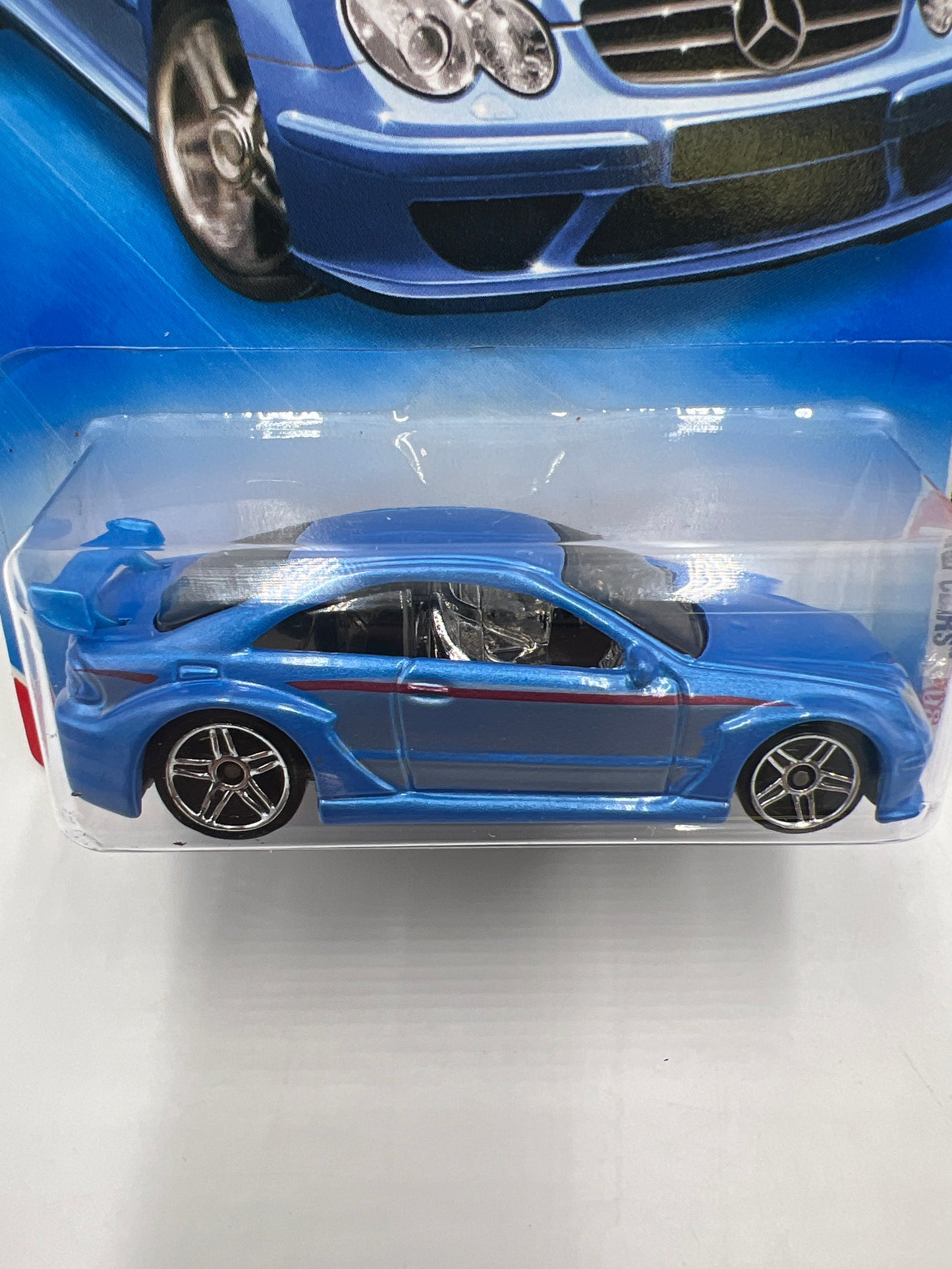 2008 Hot Wheels Web Trading Cars #98 AMG Mercedes CLK DTM Blue *Vein On Back*