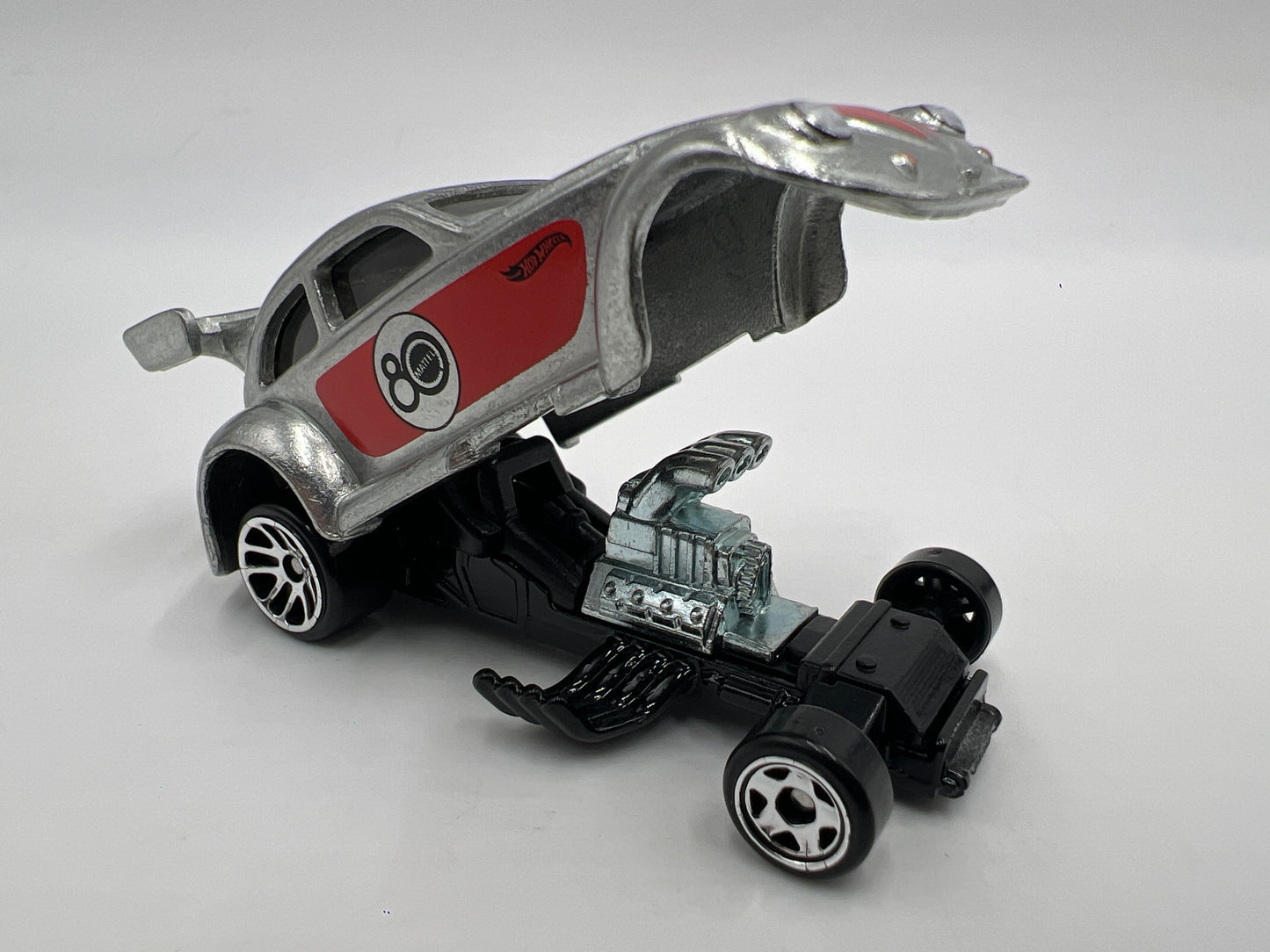 2025 Hot Wheels Mattel 80 Years Replay The Classics Zamac Volkswagen Drag Beetle Loose