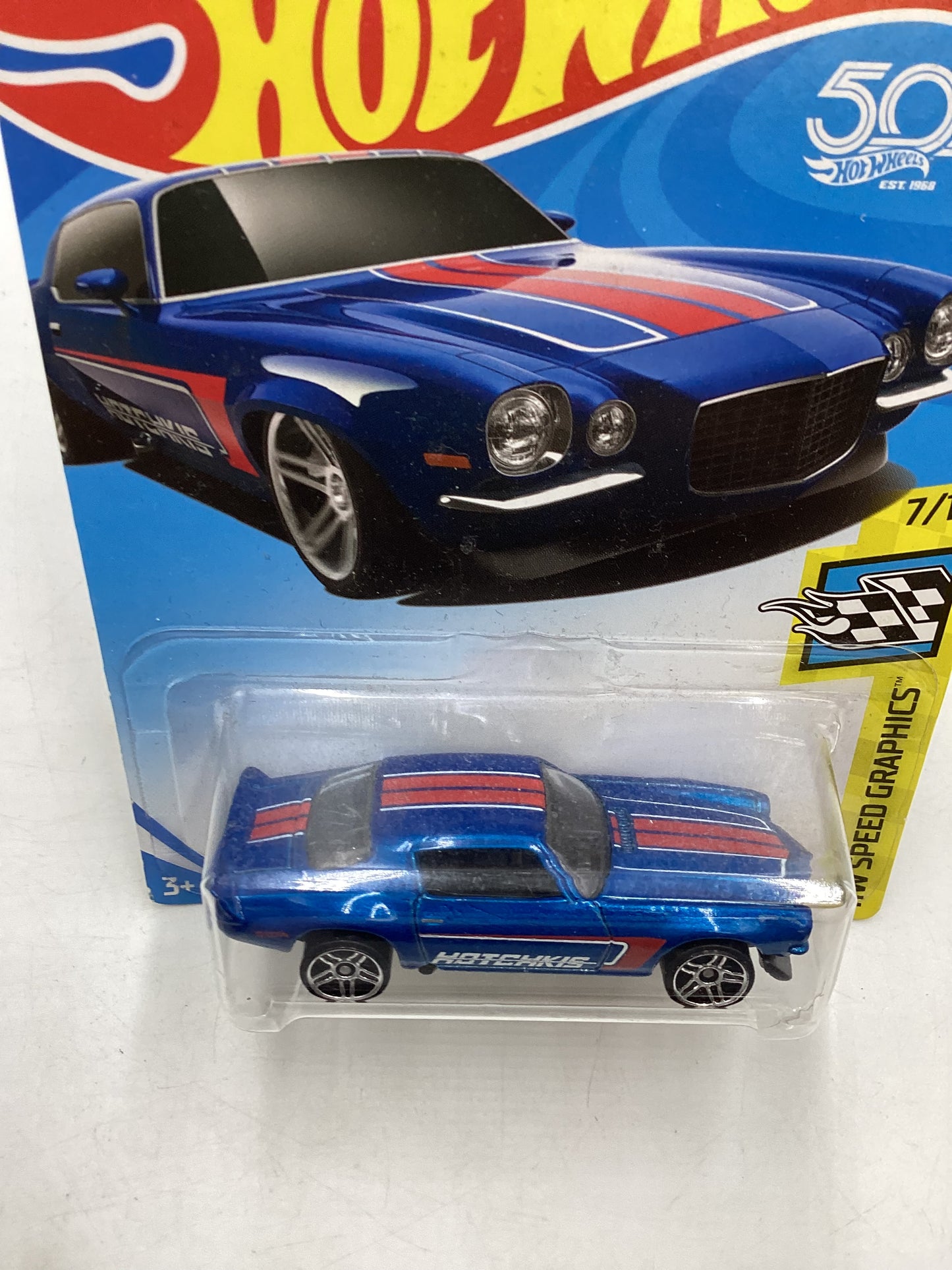 2018 Hot Wheels #153 Blue 70 Camaro 17F