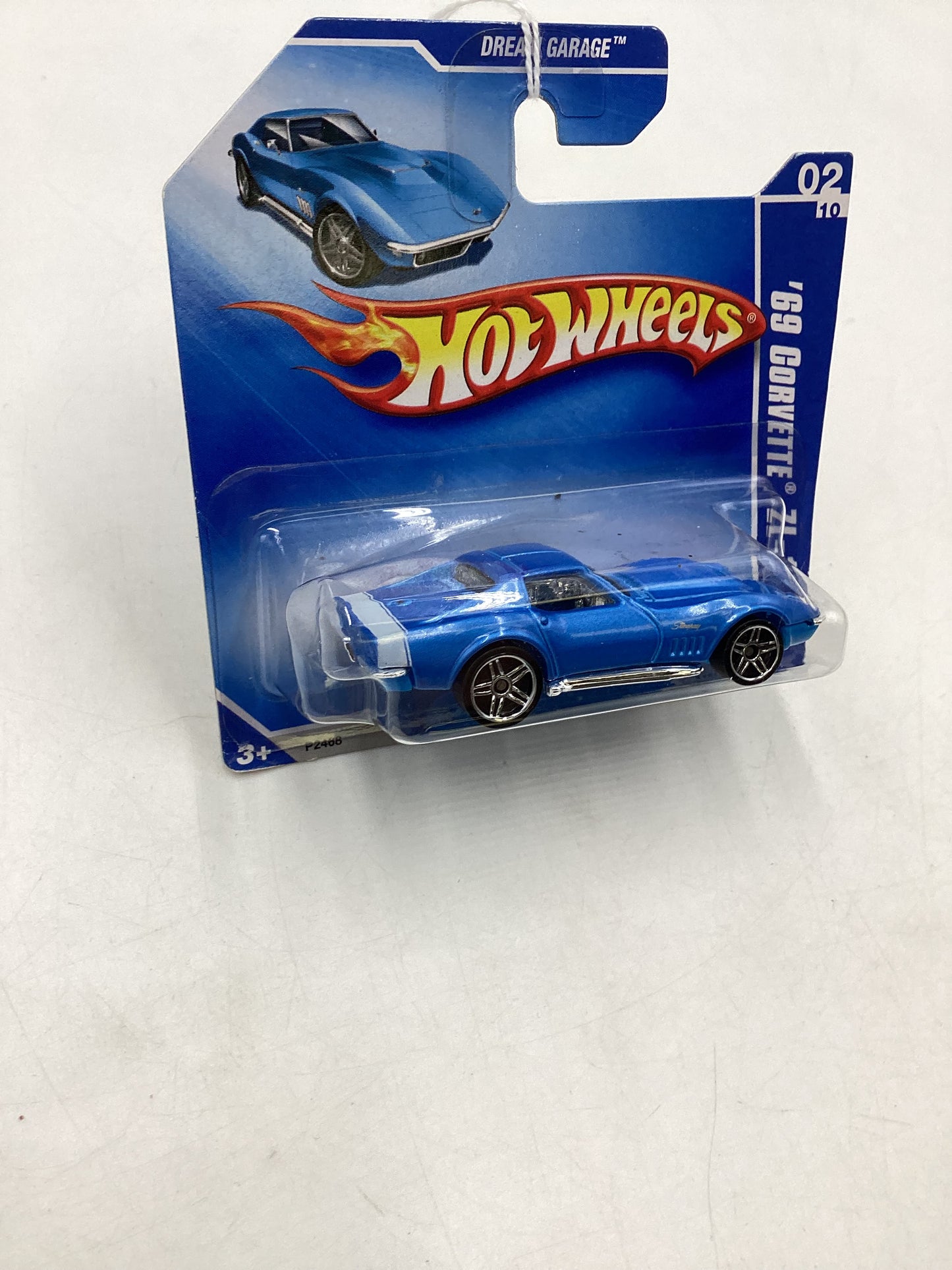 2009 Hot Wheels #148 69 Corvette ZL-1 Blue Short Card 9A