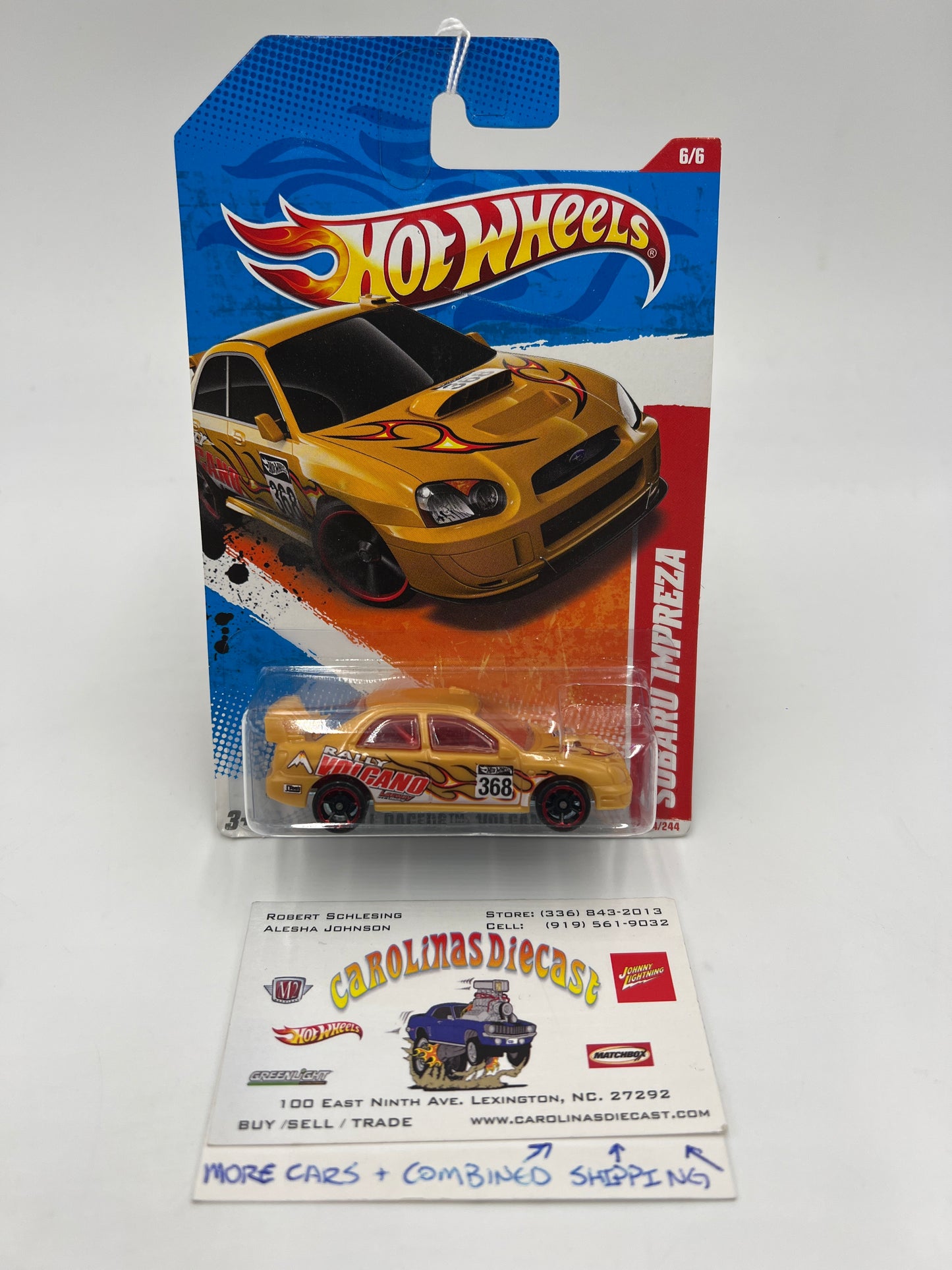 2011 Hot Wheels Thrill Racers Volcano #204 Subaru Impreza Gold