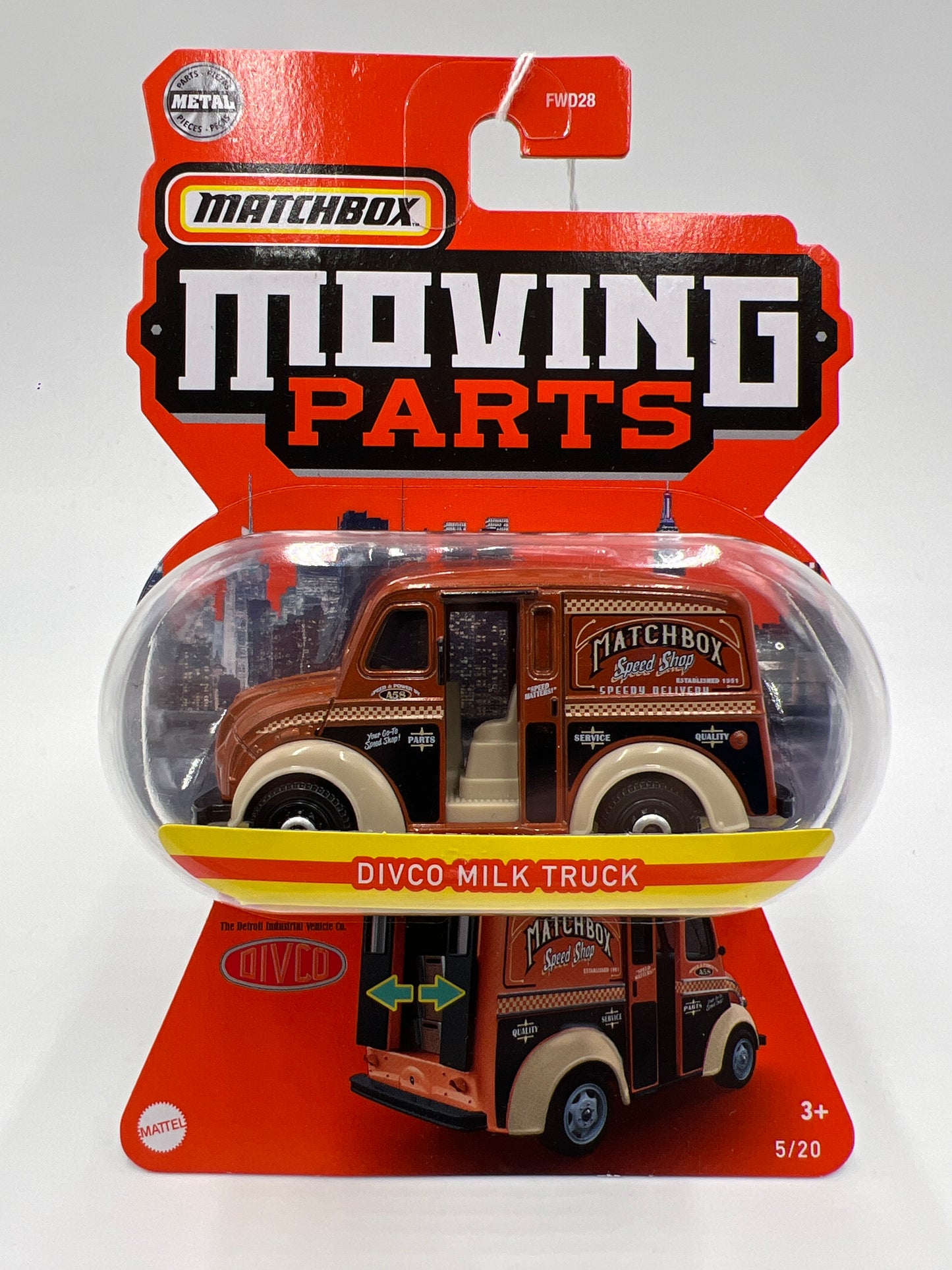Matchbox Moving Parts #5 Divco Milk Truck Brown 168J