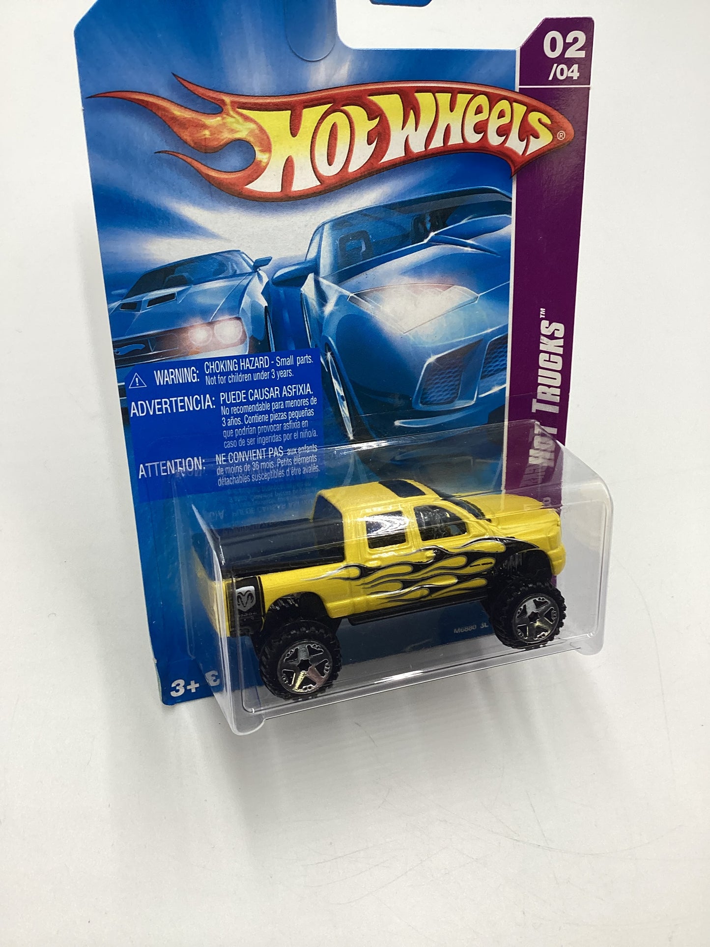 2008 Hot Wheels HW Team: Hot Trucks #138 Dodge Ram 1500 Yellow International Card 40A