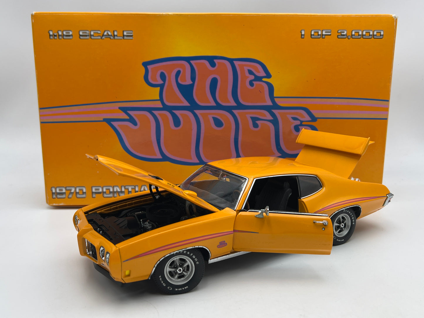 GMP 1/18 Scale 1/3000 1970 Pontiac GTO Judge Orange W/Box