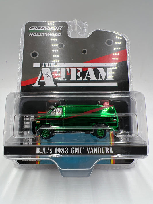 Greenlight Hollywood Series 19 The A Team CHASE B.A.s 1983 GMC Vandura Chrome Green