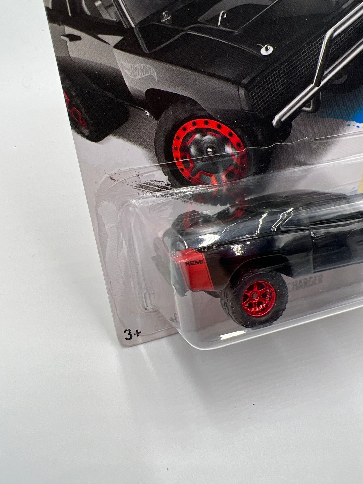 Hot Wheels Fast & Furious 70 Dodge Charger Black Wheel Swap Custom On Card W/Protector