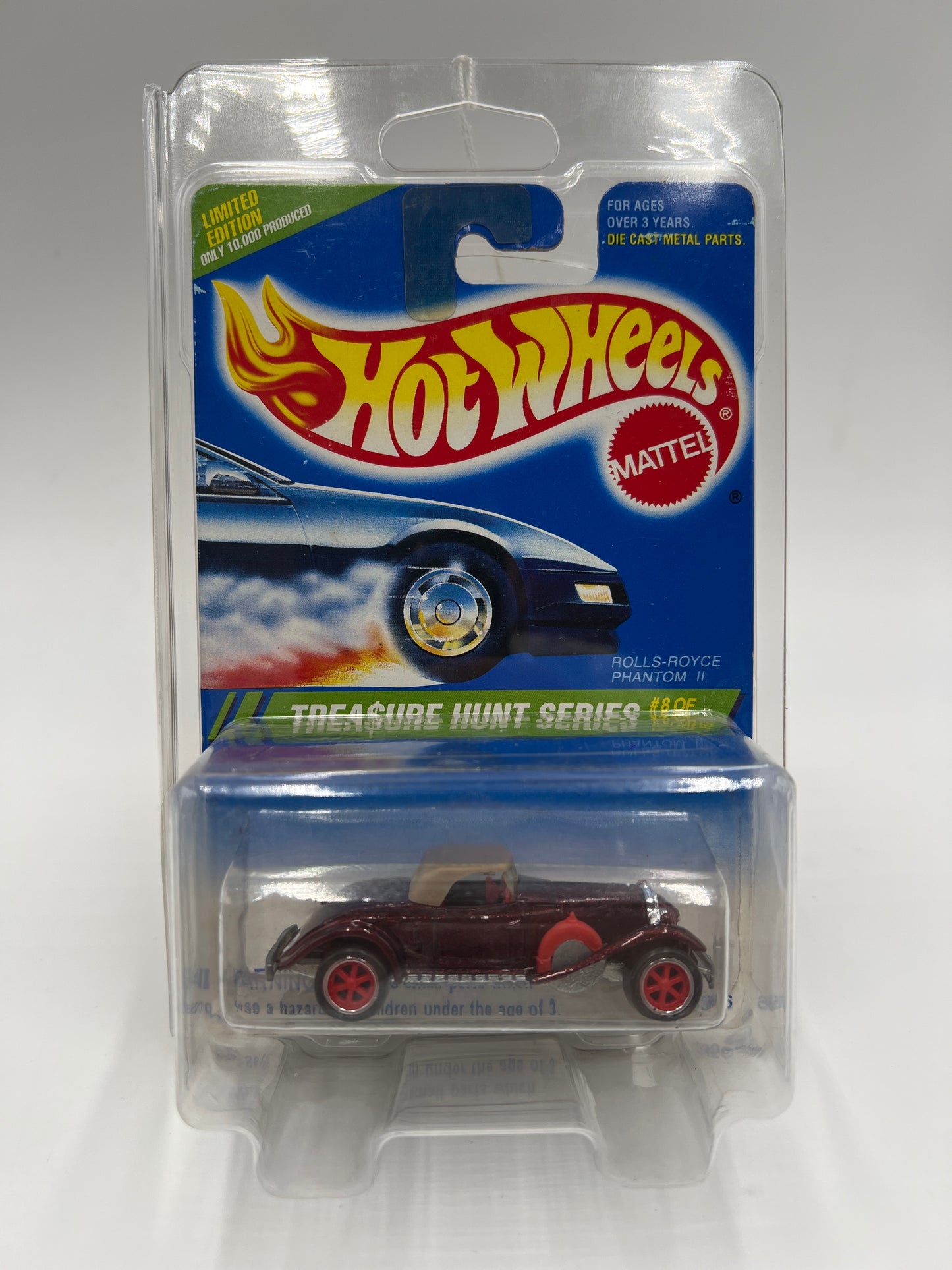 1995 Hot Wheels Treasure Hunt Series #8 Rolls-Royce Phantom II Red W/Protector