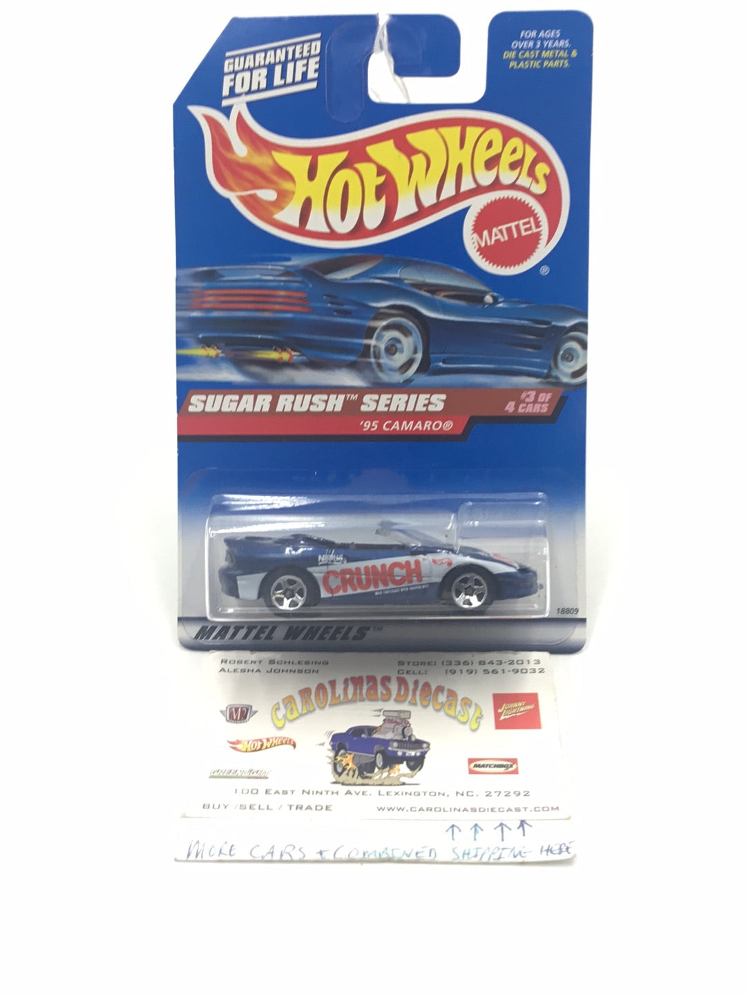 1998 hot wheels #743 95 CAMARO crunch 16C