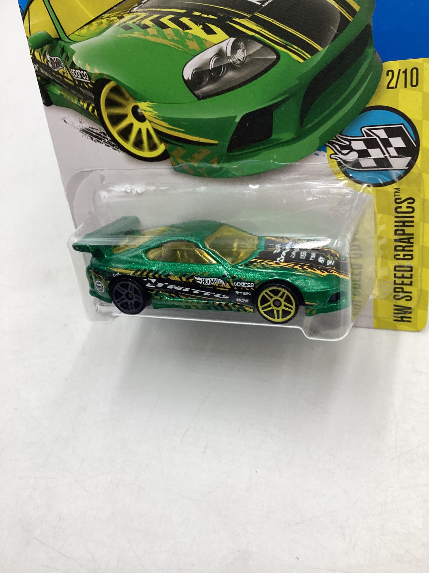 2016 Hot Wheels #177 Toyota Supra (Bent Card) 95B