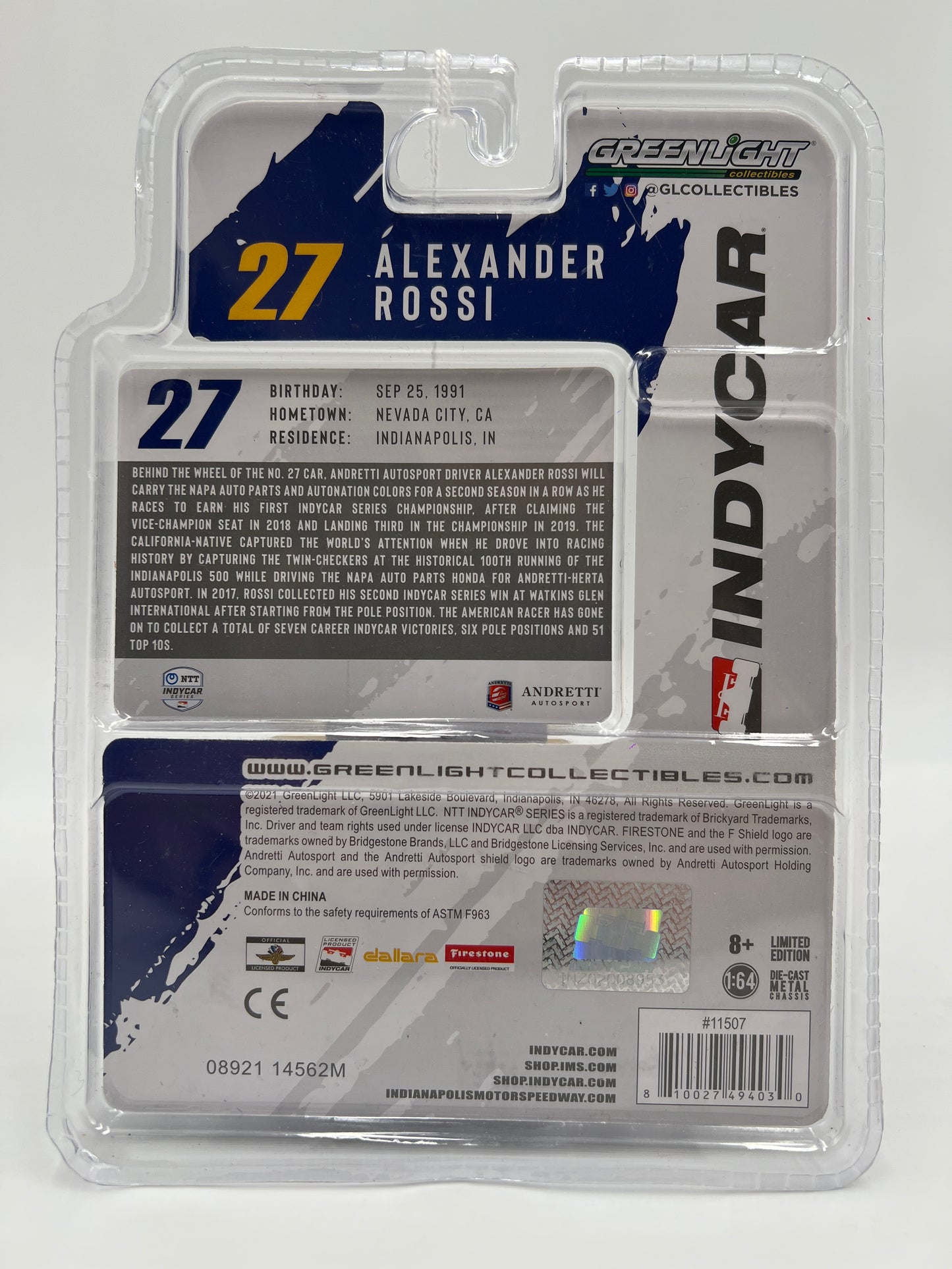 Greenlight Indycar Series #27 Alexander Rossi