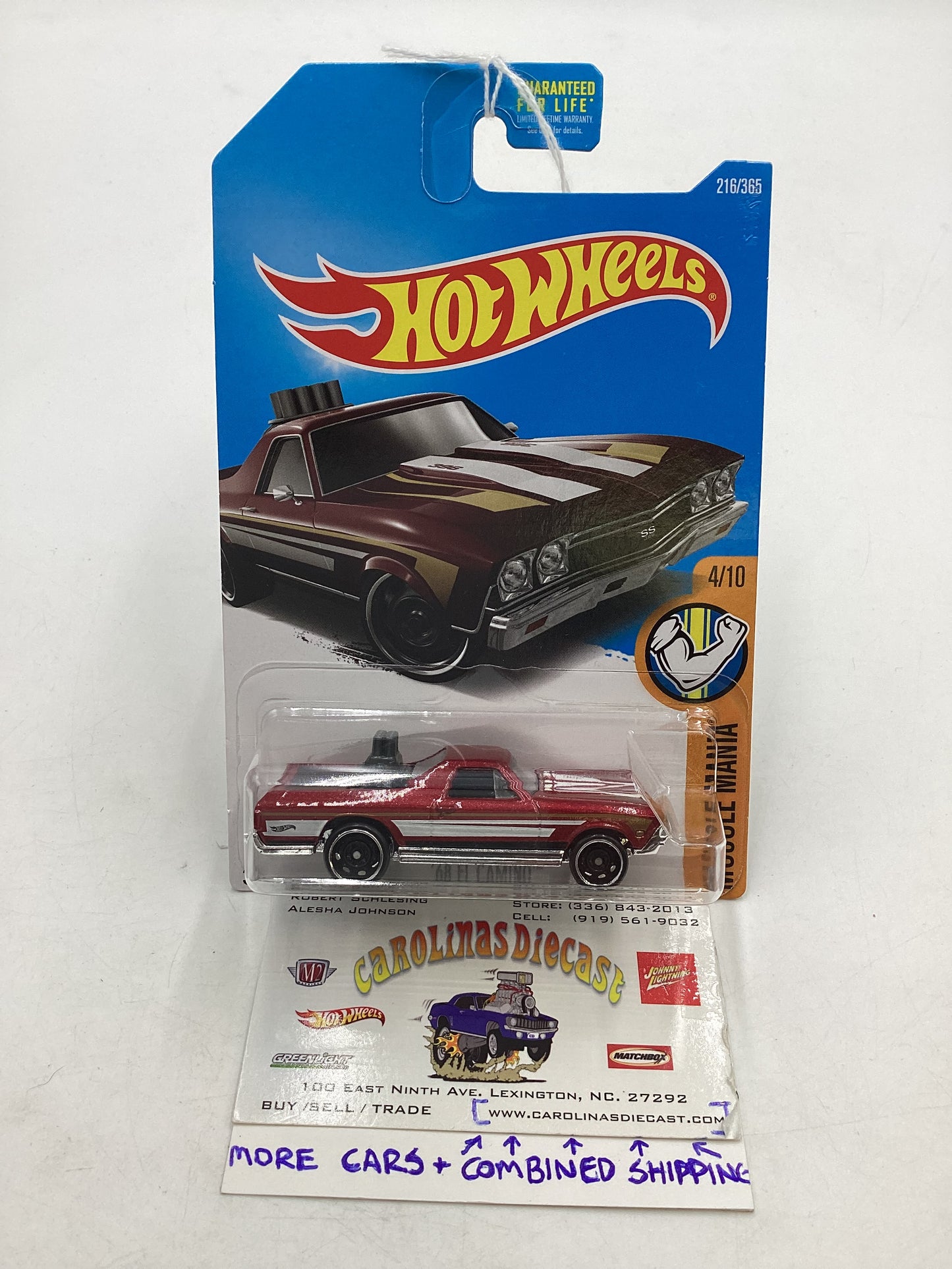 2017 Hot Wheels #216 68 El Camino Red 8C