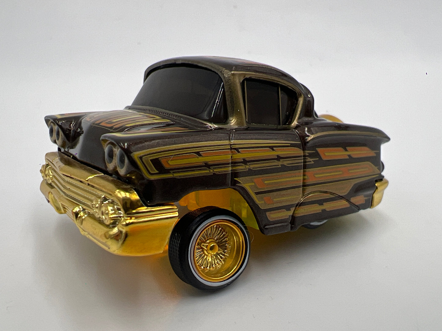 MGA Car Tuned Series 1 Show Glow Lowriders #4 58 Chevy Impala Black/Gold