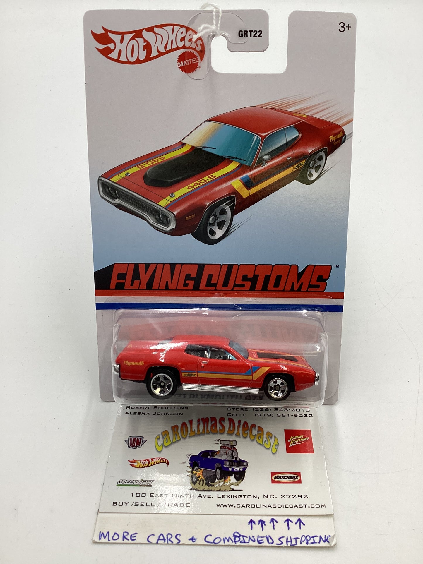 Hot Wheels Target Exclusive Flying Customs 71 Plymouth GTX Red Cracked Blister 157C
