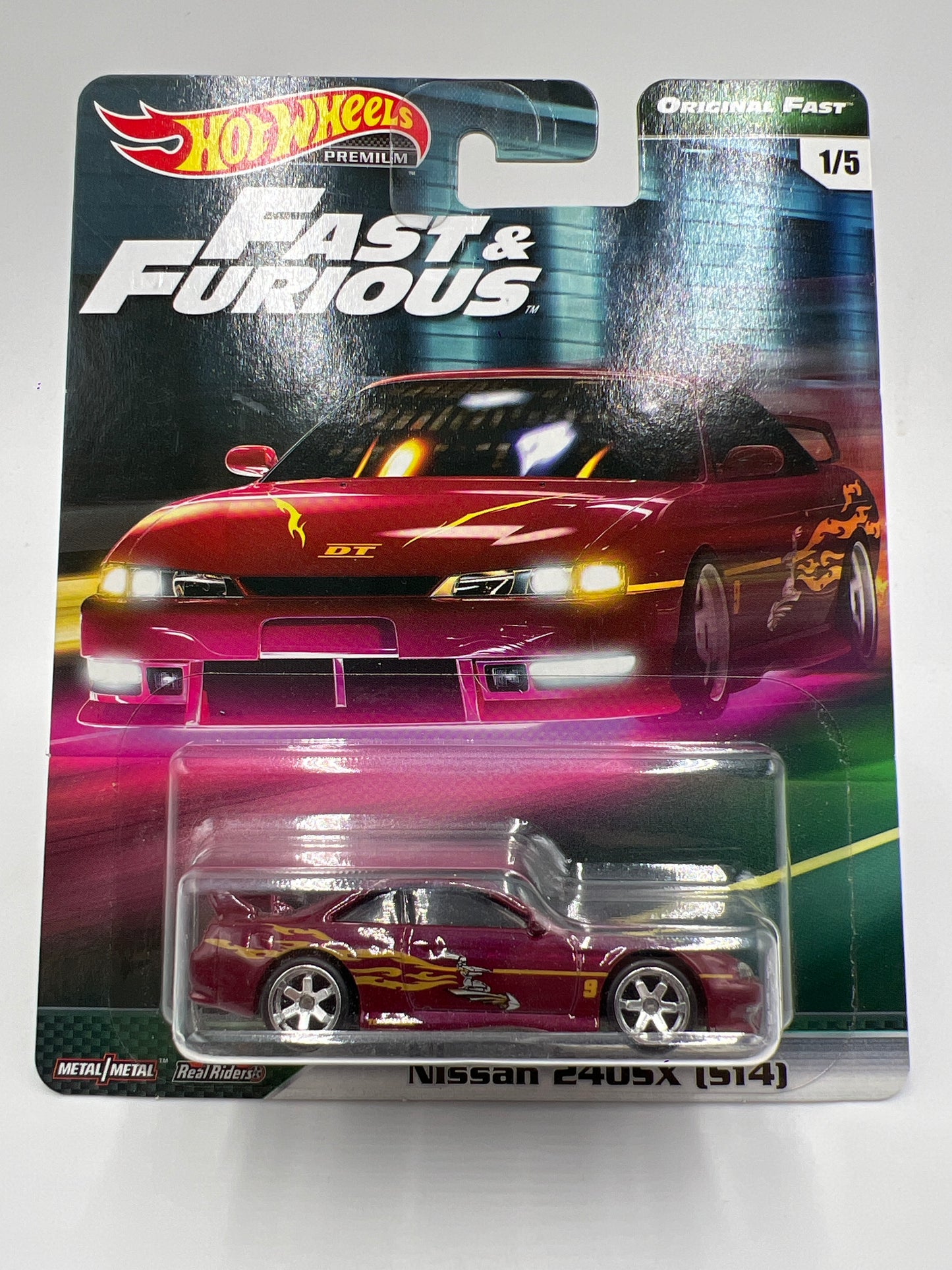 Hot Wheels Fast & Furious Original Fast #1 Nissan 240SX S14 Red W/Protector