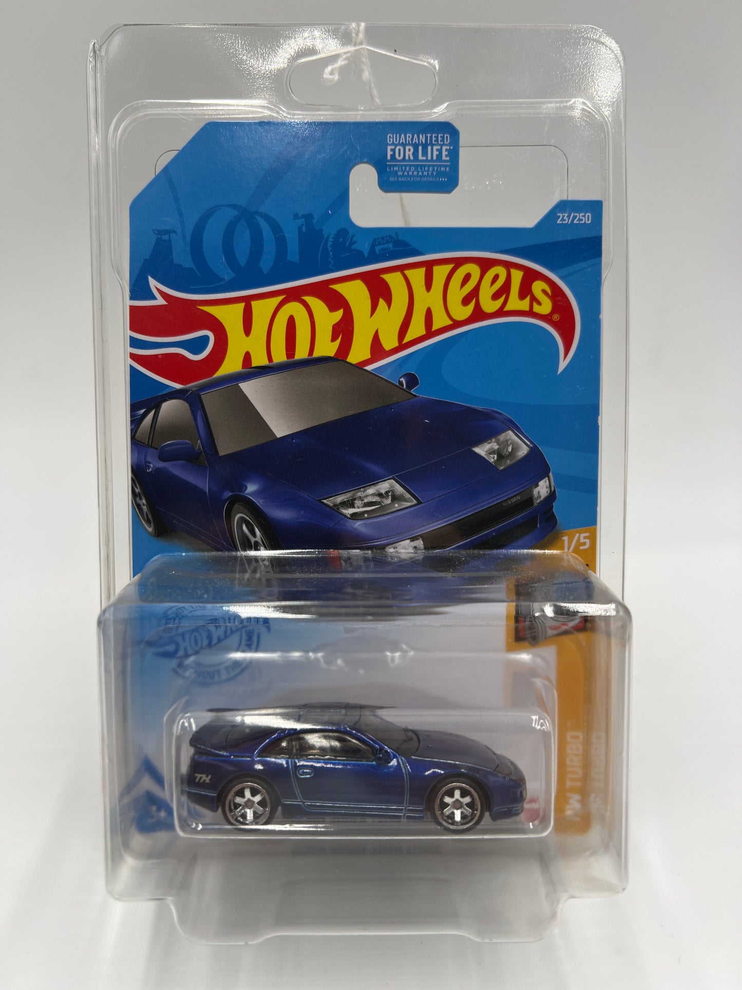 2021 Hot Wheels Super Treasure Hunt #23 Nissan 300ZX Twin Turbo Blue W/Protector